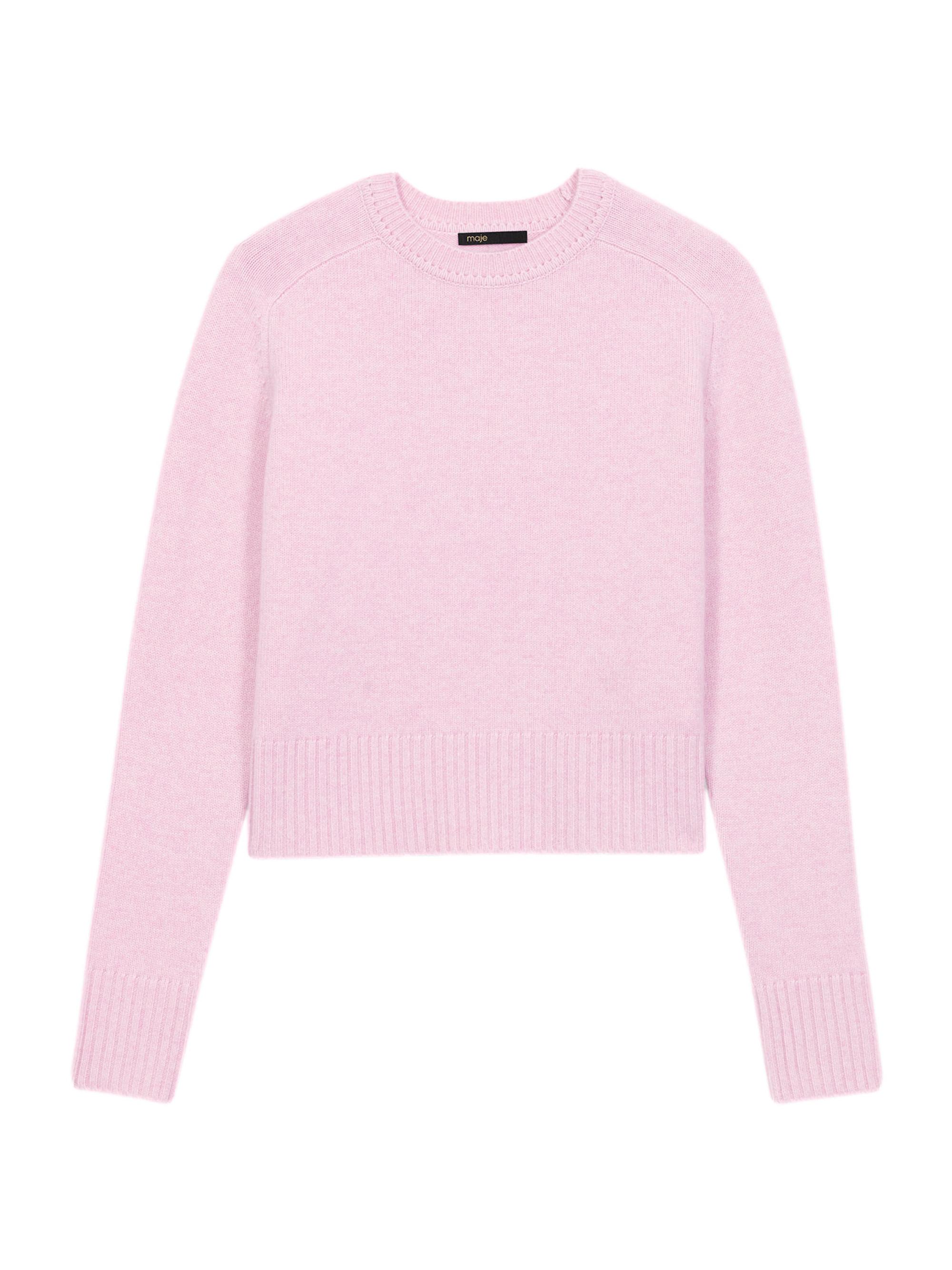 Maje Women's Cashmere Jumper - Pale Pink