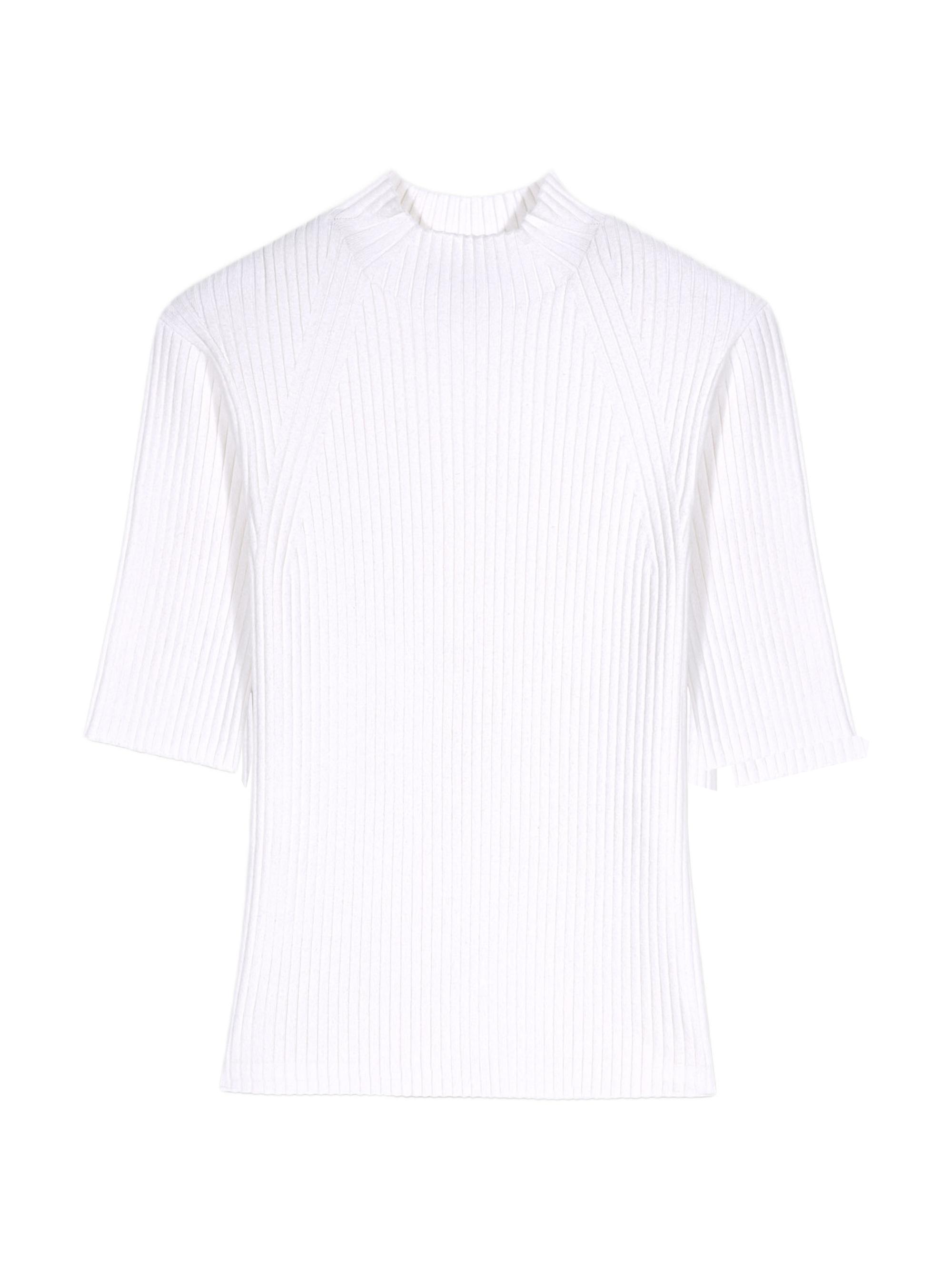 Maje Women's Rib Knit Top - White