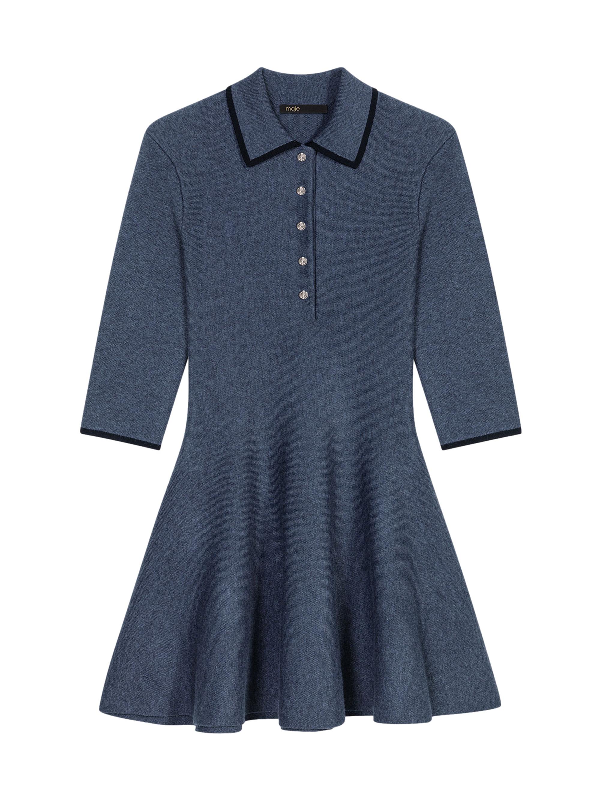 Maje Women's Short Knit Dress - Anthracite