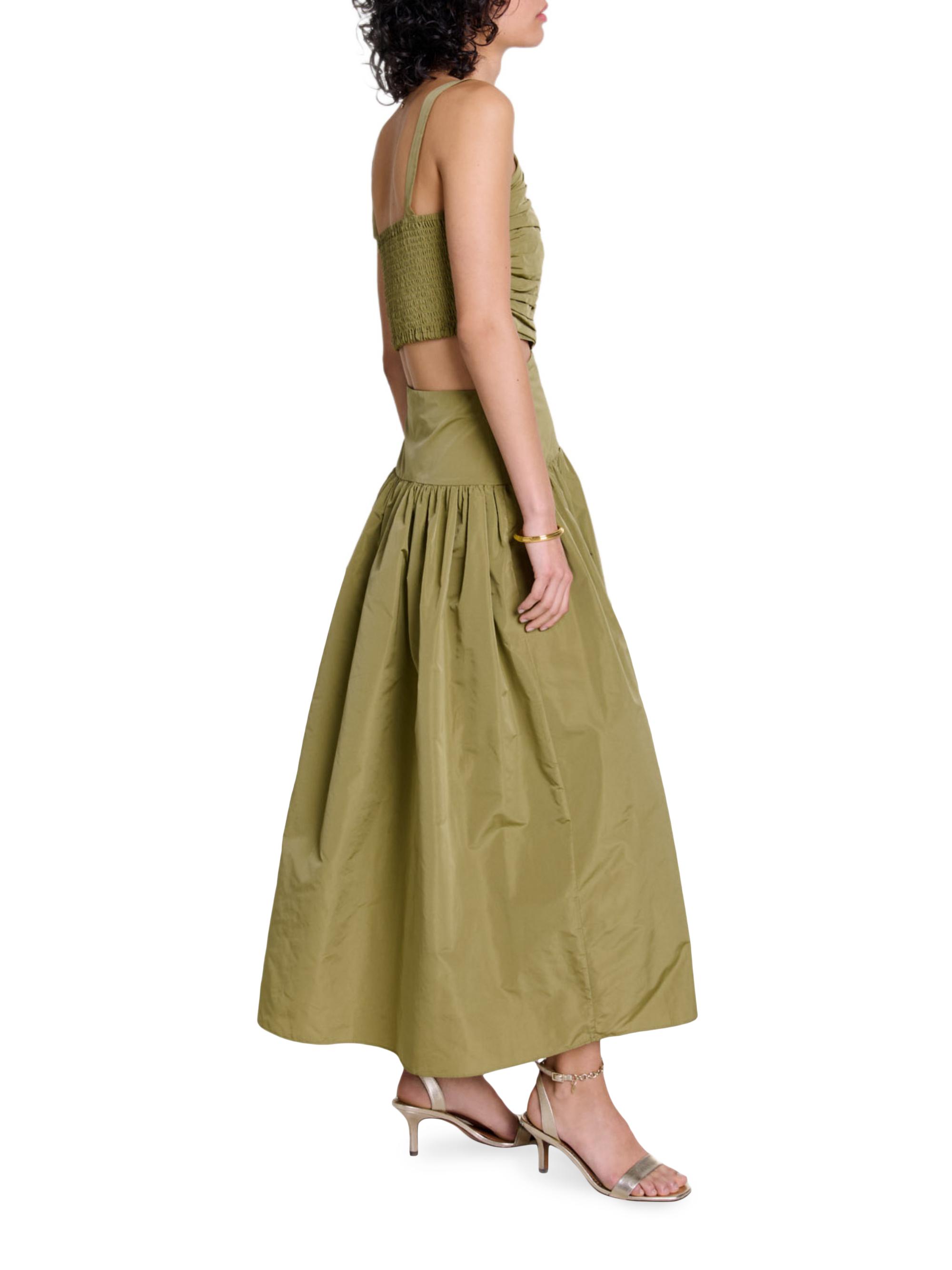 Maje Cutaway Taffeta Dress | Saks Fifth Avenue