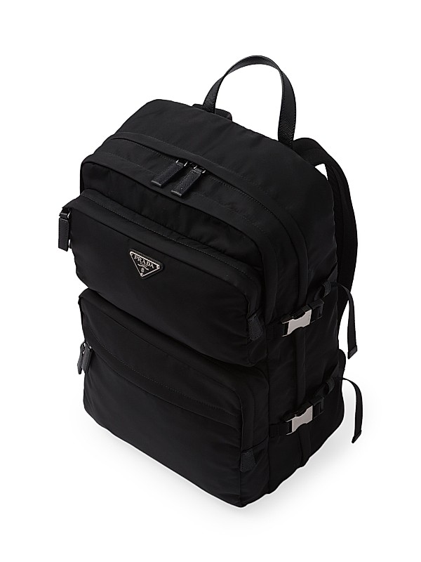 Shop Prada Re-Nylon And Saffiano Leather Backpack | Saks Shop Prada Re-Nylon And Saffiano Leather Backpack | Saks