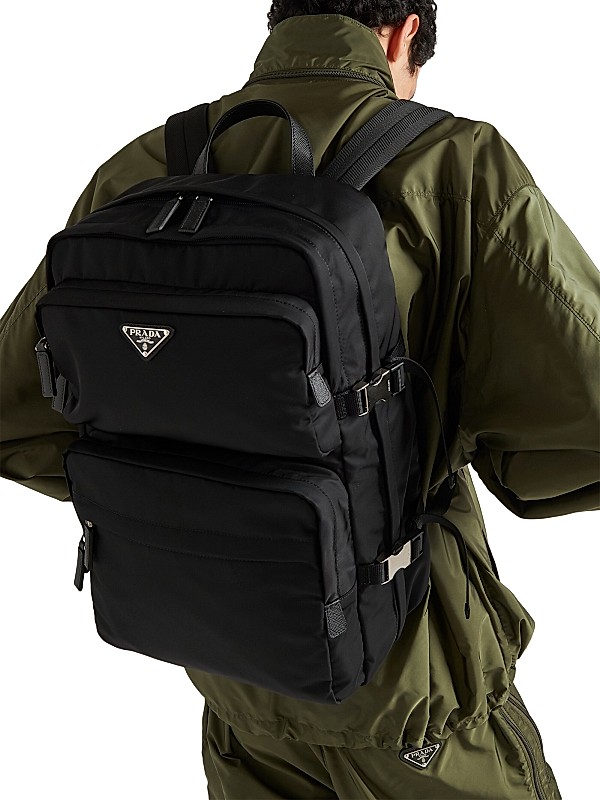 Shop Prada Re-Nylon And Saffiano Leather Backpack | Saks Shop Prada Re-Nylon And Saffiano Leather Backpack | Saks