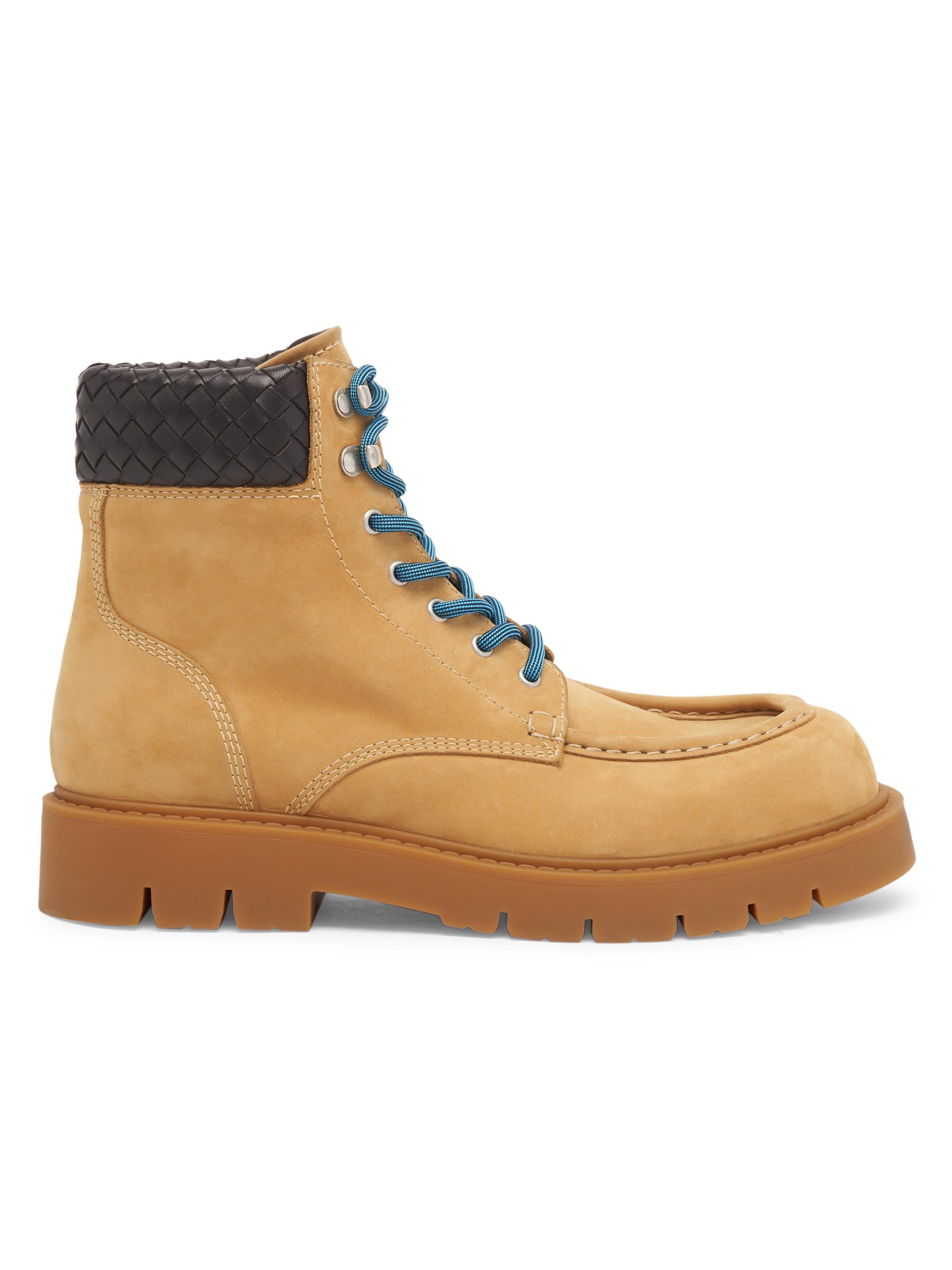 Bottega Veneta Men's Haddock Lace-Up Ankle Boots - Ochre Rubber