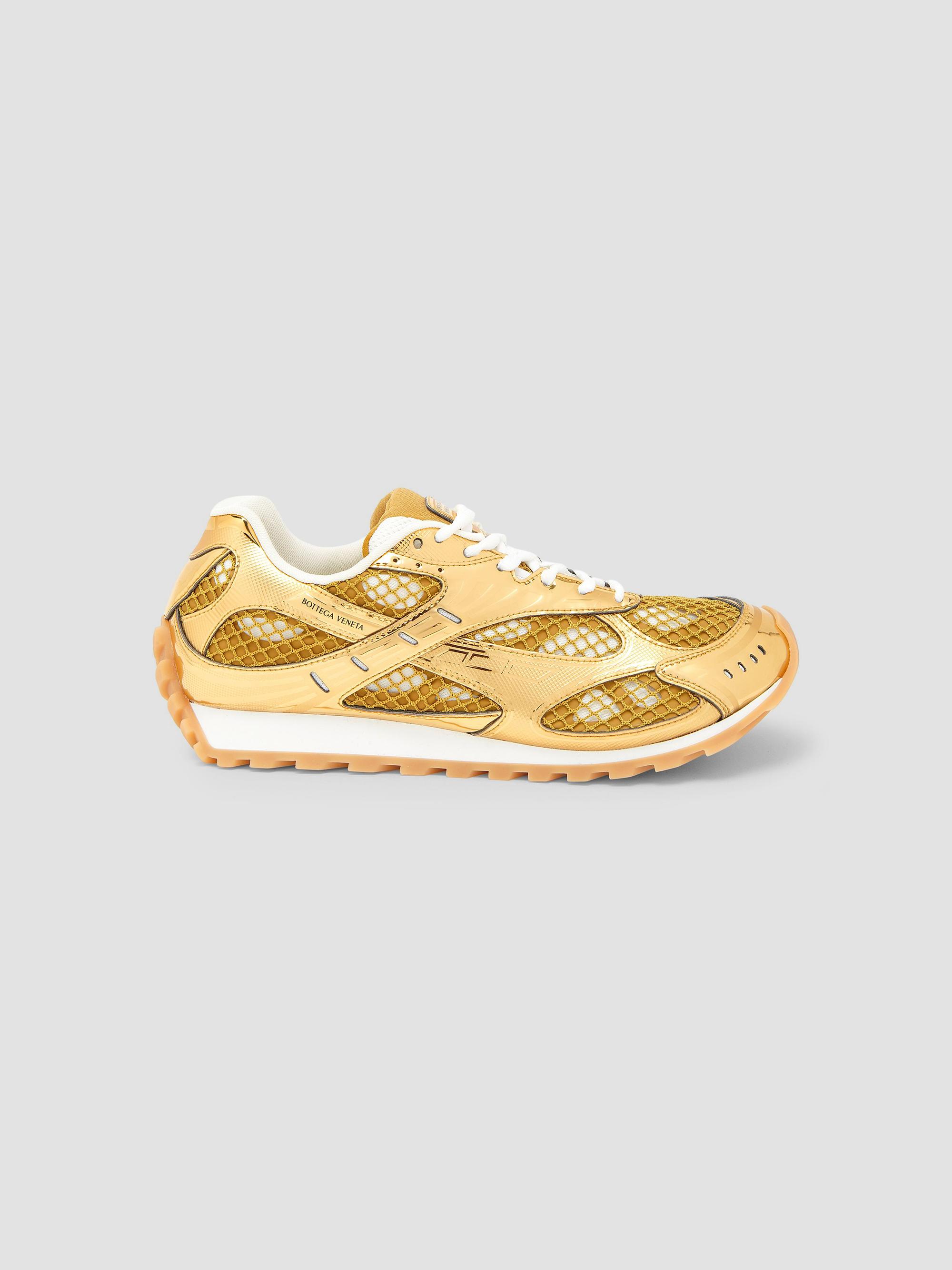 Bottega Veneta Men's Orbit Low-Top Sneakers - Gold White | Thumbnail 6