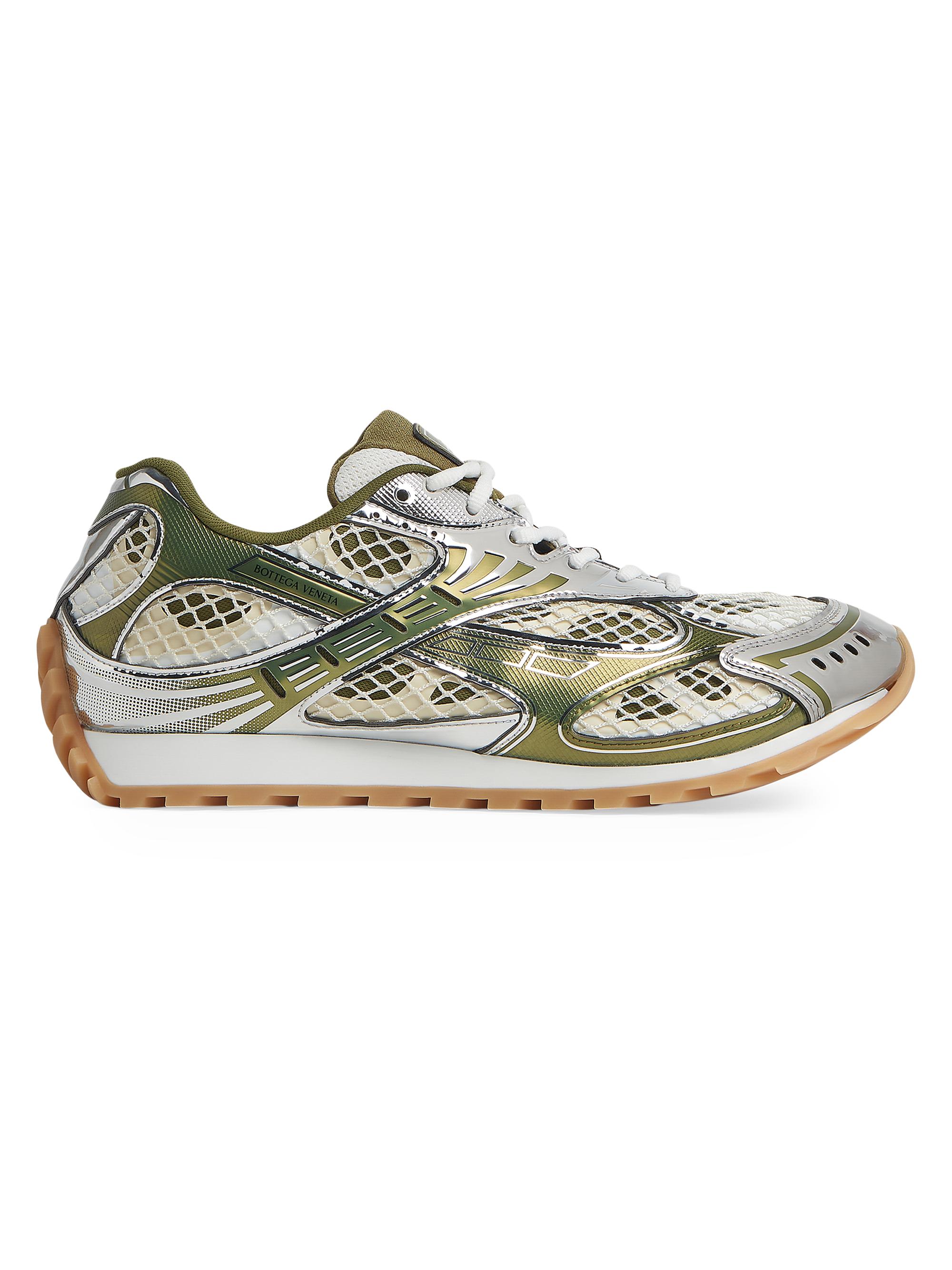 Bottega Veneta Men's Orbit Low-Top Sneakers - Mud White