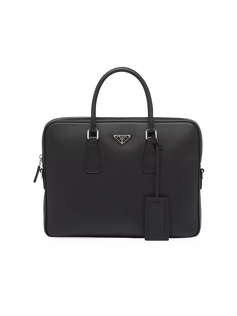 Shop PRADA Saffiano Leather Work Bag (2VE368_9Z2_F0002_V_OOX