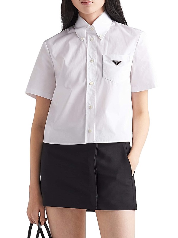 Shop Prada Poplin Shirt | Saks Fifth Avenue Shop Prada Poplin Shirt | Saks Fifth Avenue