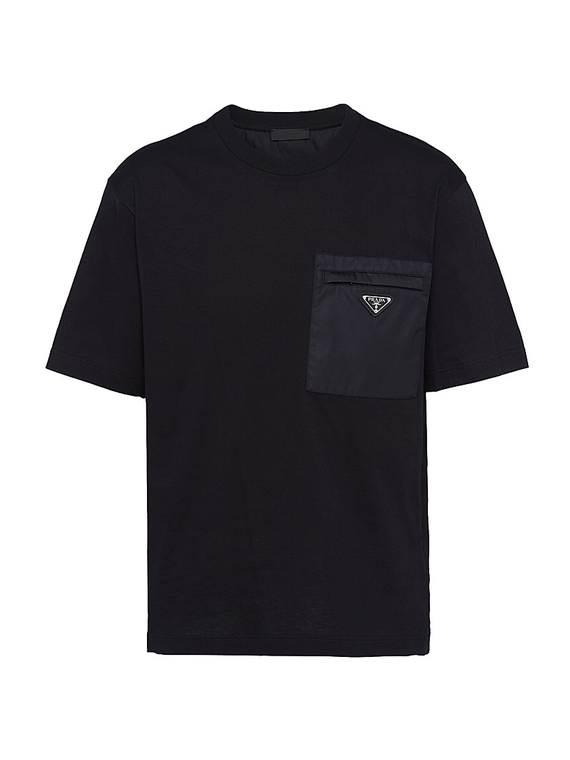 Shop Prada Re-Nylon And Jersey T-Shirt | Saks Fifth Avenue Shop Prada Re-Nylon And Jersey T-Shirt | Saks Fifth Avenue