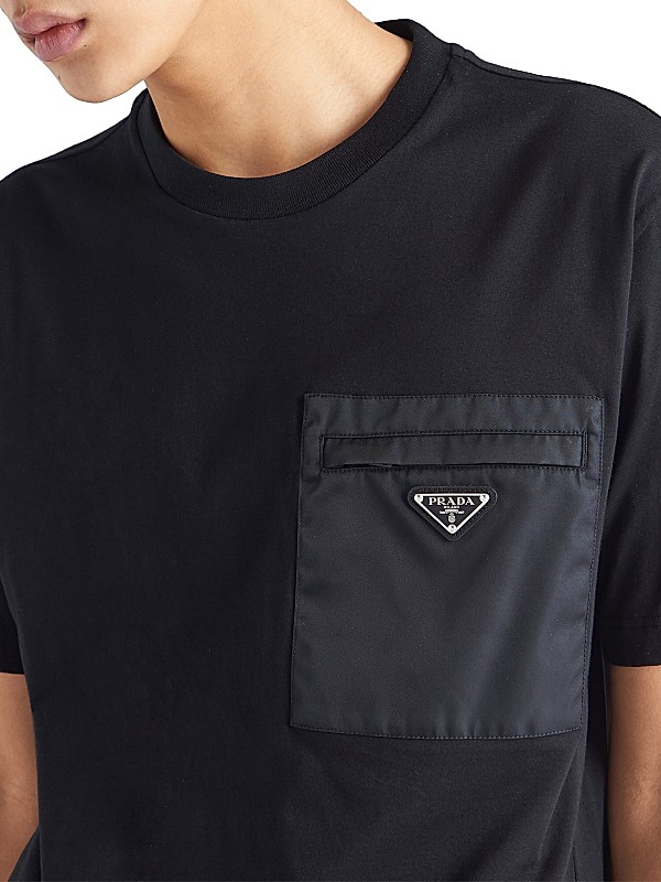 Shop Prada Re-Nylon And Jersey T-Shirt | Saks Fifth Avenue Shop Prada Re-Nylon And Jersey T-Shirt | Saks Fifth Avenue