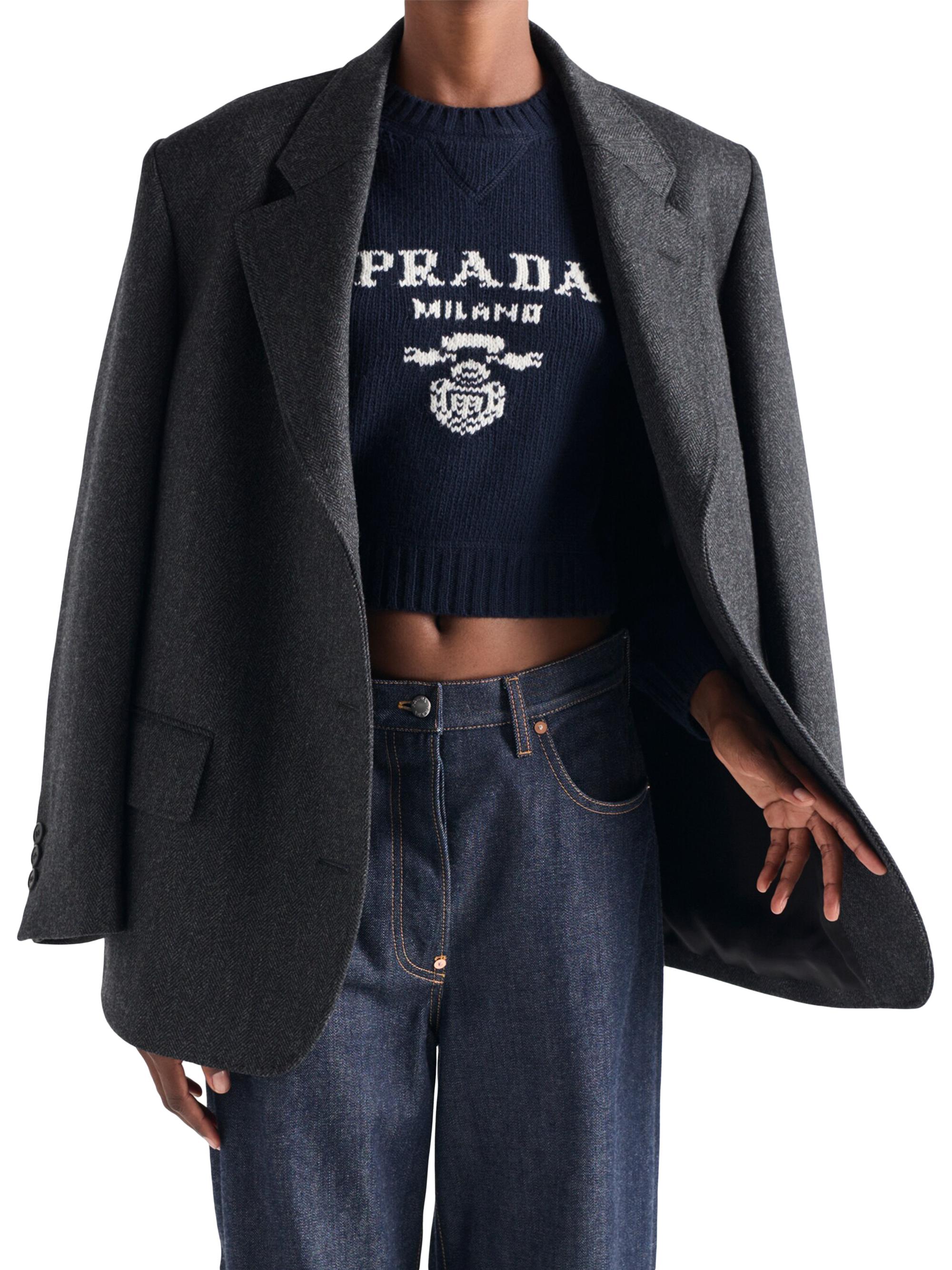 Prada Wool and Cashmere Crewneck Sweater | Saks Fifth Avenue