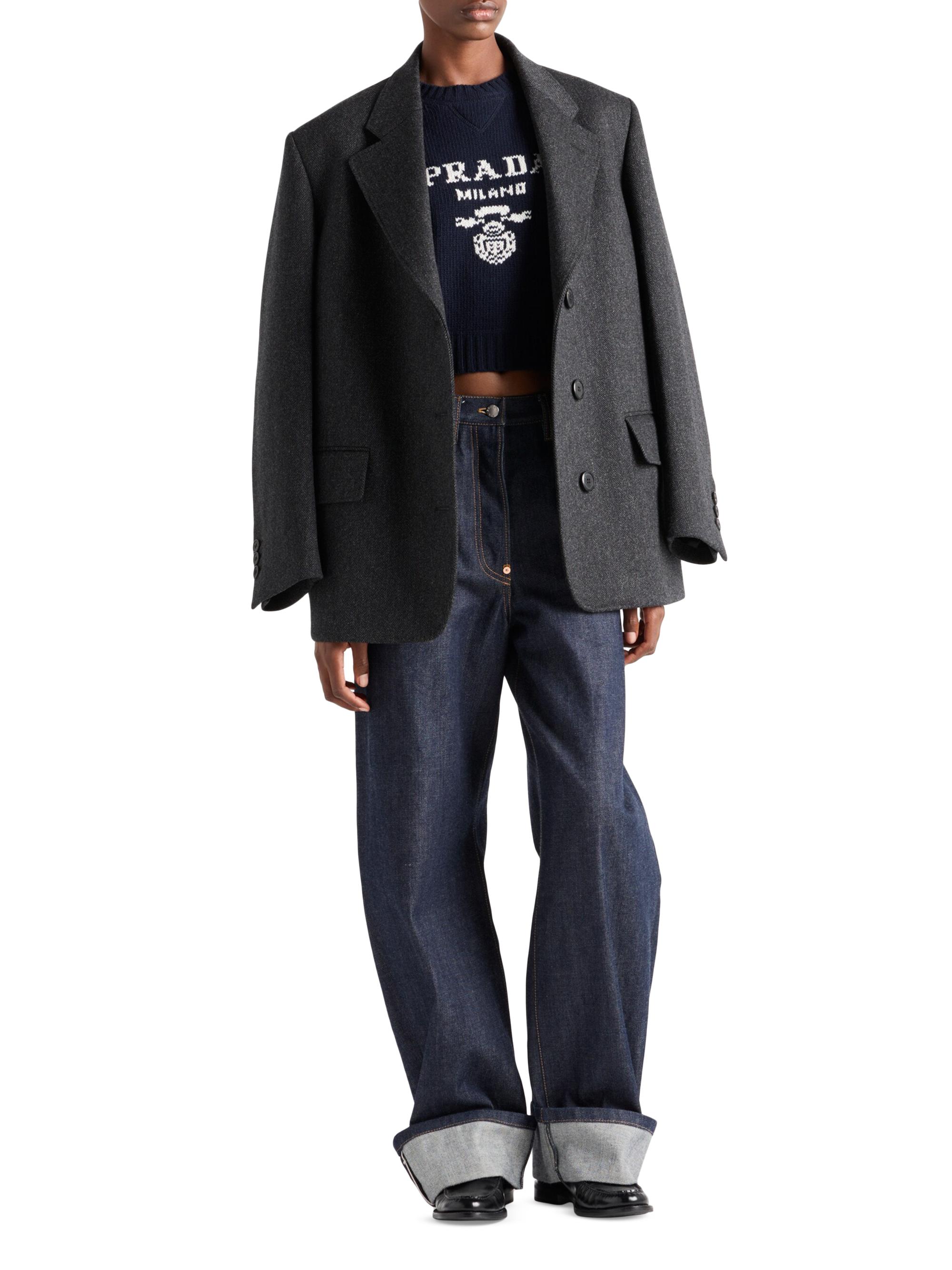 Prada Wool and Cashmere Crewneck Sweater | Saks Fifth Avenue