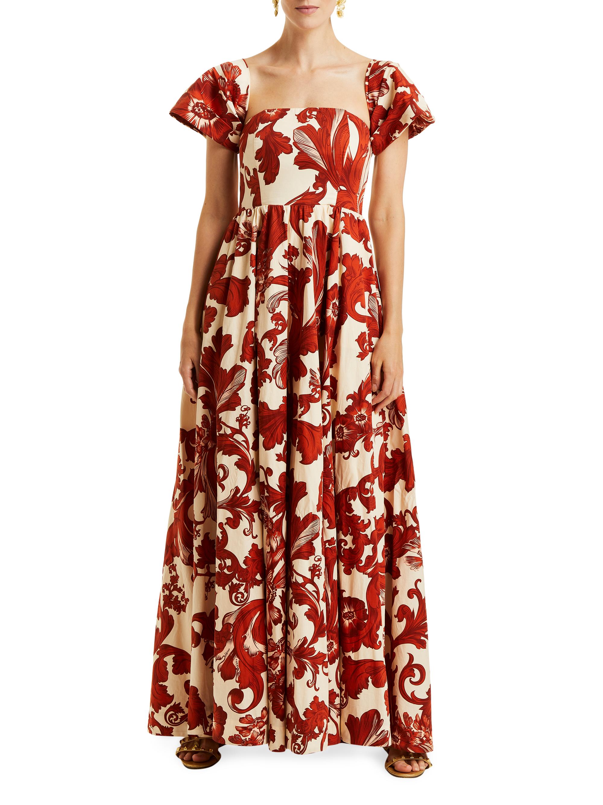 Mestiza New York Odette Printed Cap-Sleeve Gown | Saks Fifth Avenue