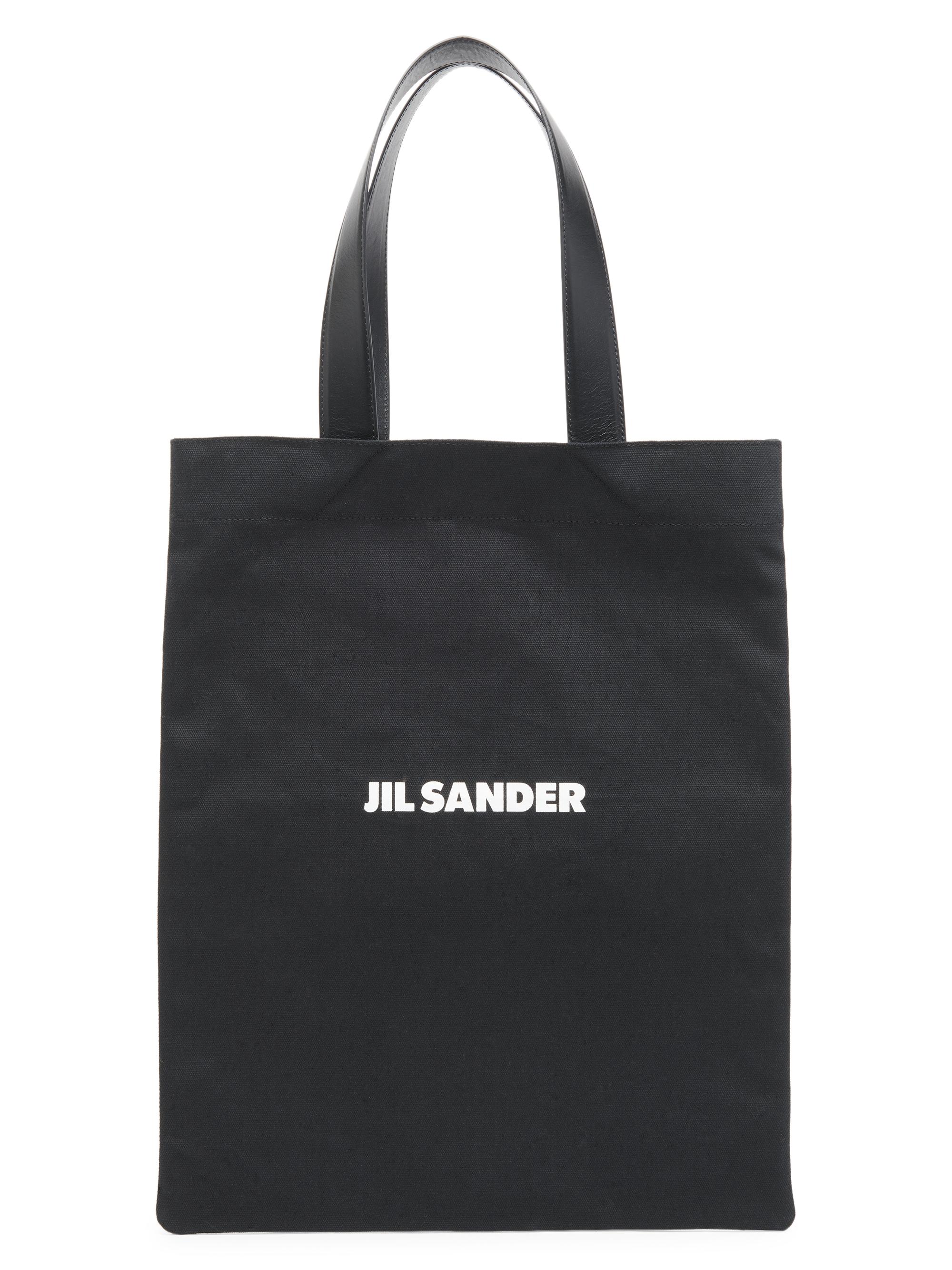 Jil Sander Men's Book  Canvas Logo Tote - Black
