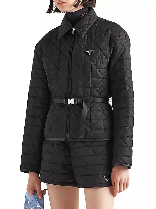 Shop Prada Re-Nylon Cropped Jacket