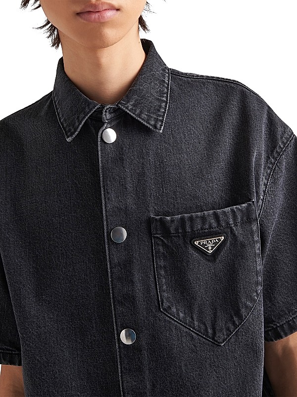 Shop Prada Denim Shirt | Saks Fifth Avenue Shop Prada Denim Shirt | Saks Fifth Avenue