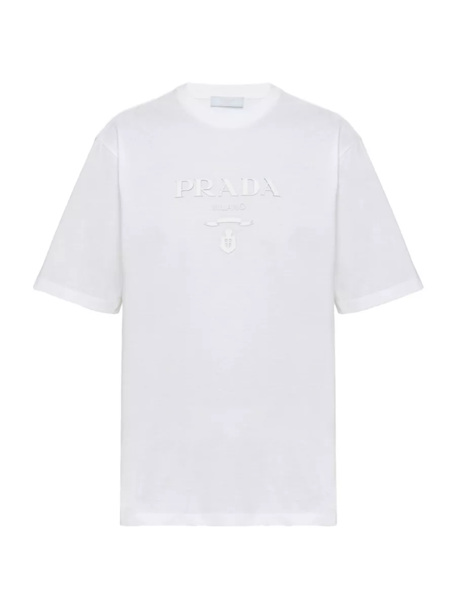 Shop Prada Cotton T-Shirt | Saks Fifth Avenue Shop Prada Cotton T-Shirt | Saks Fifth Avenue