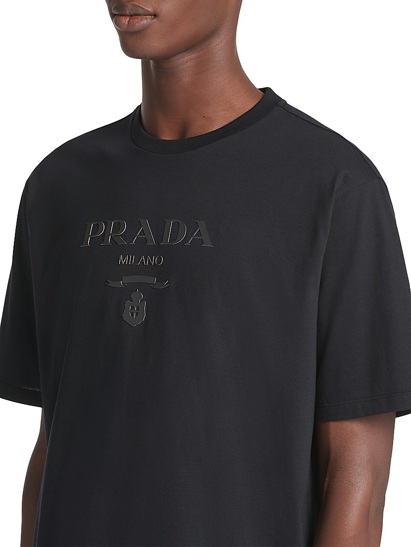 Shop Prada Cotton T-Shirt | Saks Fifth Avenue Shop Prada Cotton T-Shirt | Saks Fifth Avenue