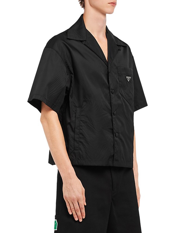 Shop Prada Re-Nylon Short-Sleeved Shirt | Saks Fifth Avenue Shop Prada Re-Nylon Short-Sleeved Shirt | Saks Fifth Avenue