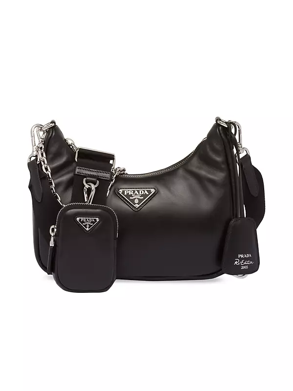 Prada - Re-Edition Padded Black Nappa Shoulder Bag