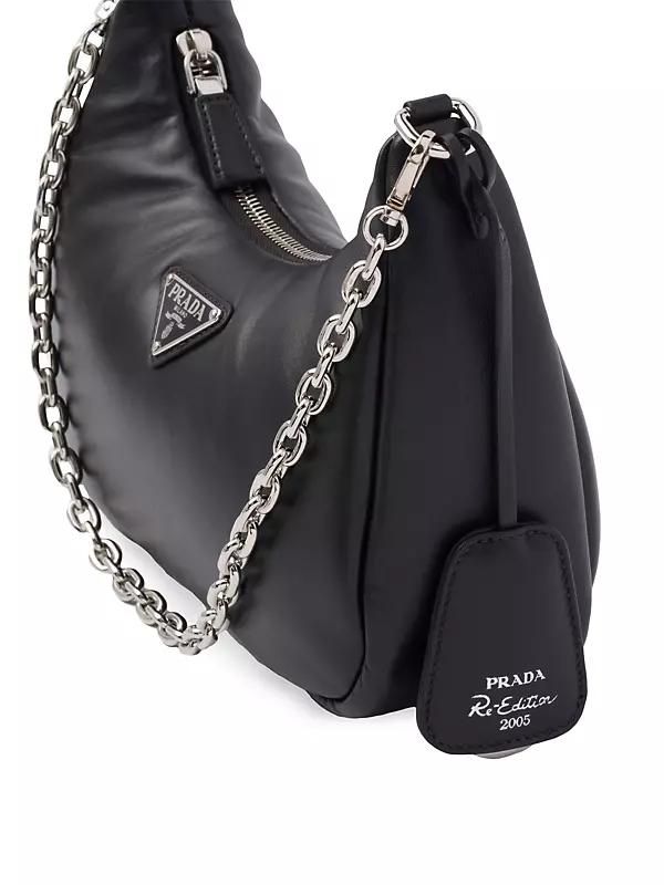 Prada Re-edition 2005 Leather Shoulder Bag In Wave 1