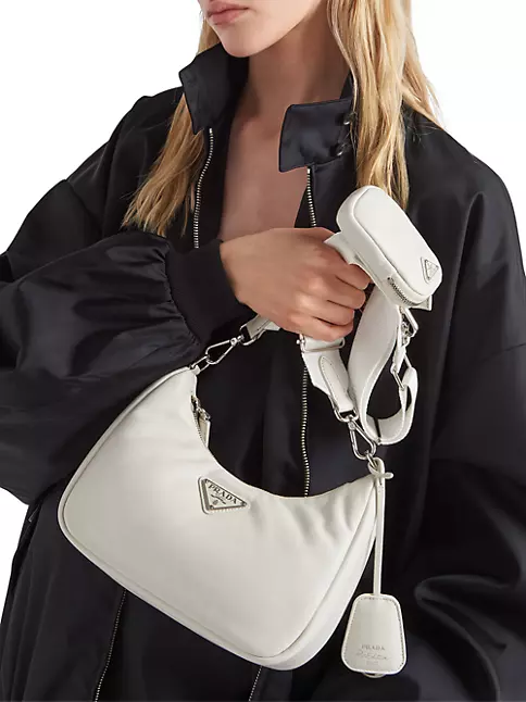 Re Edition 2005 Padded Leather Shoulder Bag in Black - Prada
