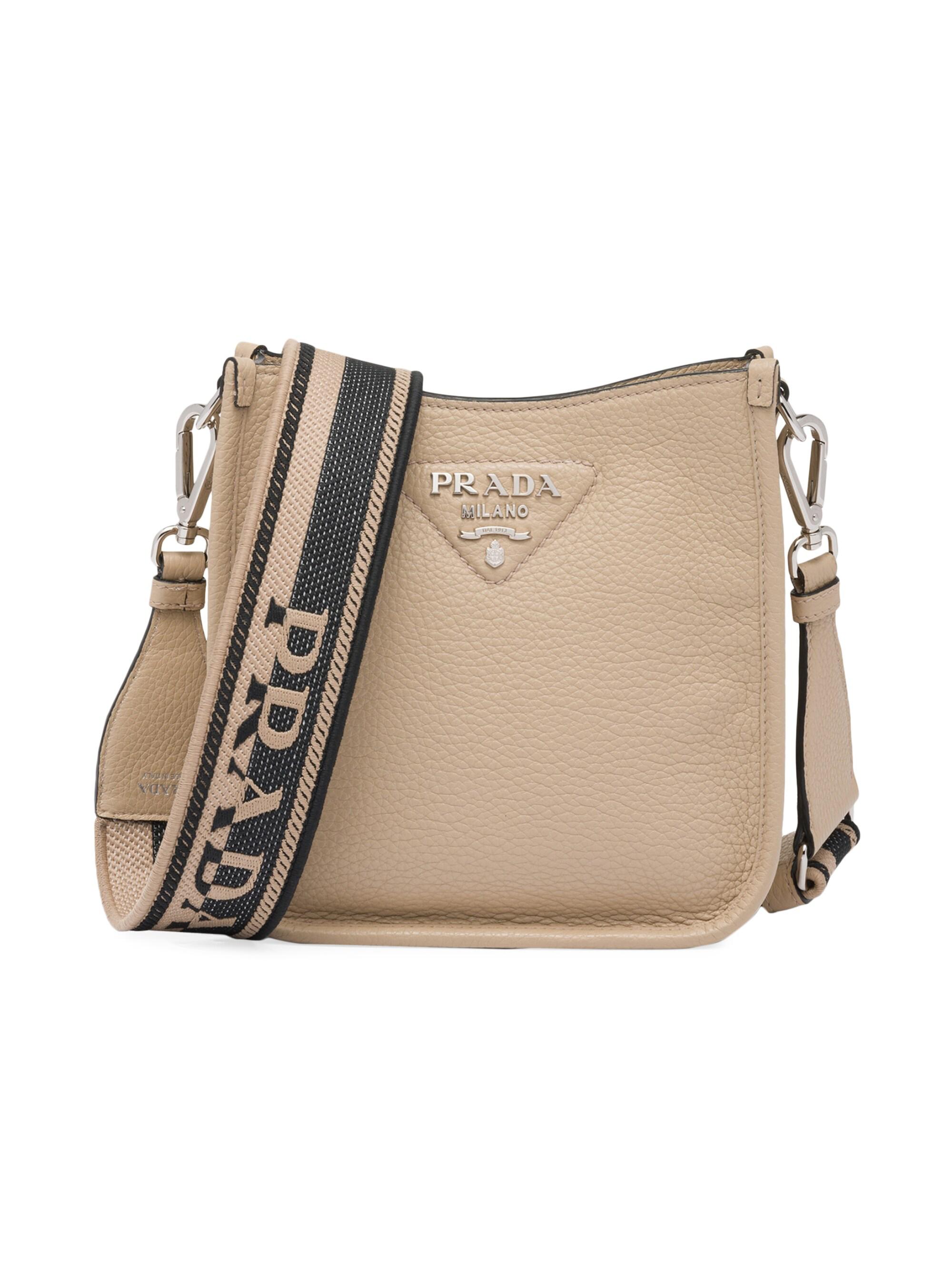 Prada Women's Leather Mini Shoulder Bag - Beige