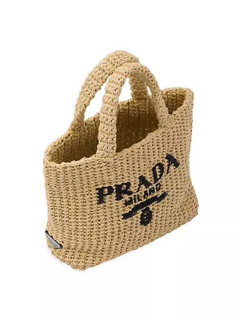 Prada Large Raffia Crochet Tote Bag - Neutrals Totes, Handbags - PRA849656