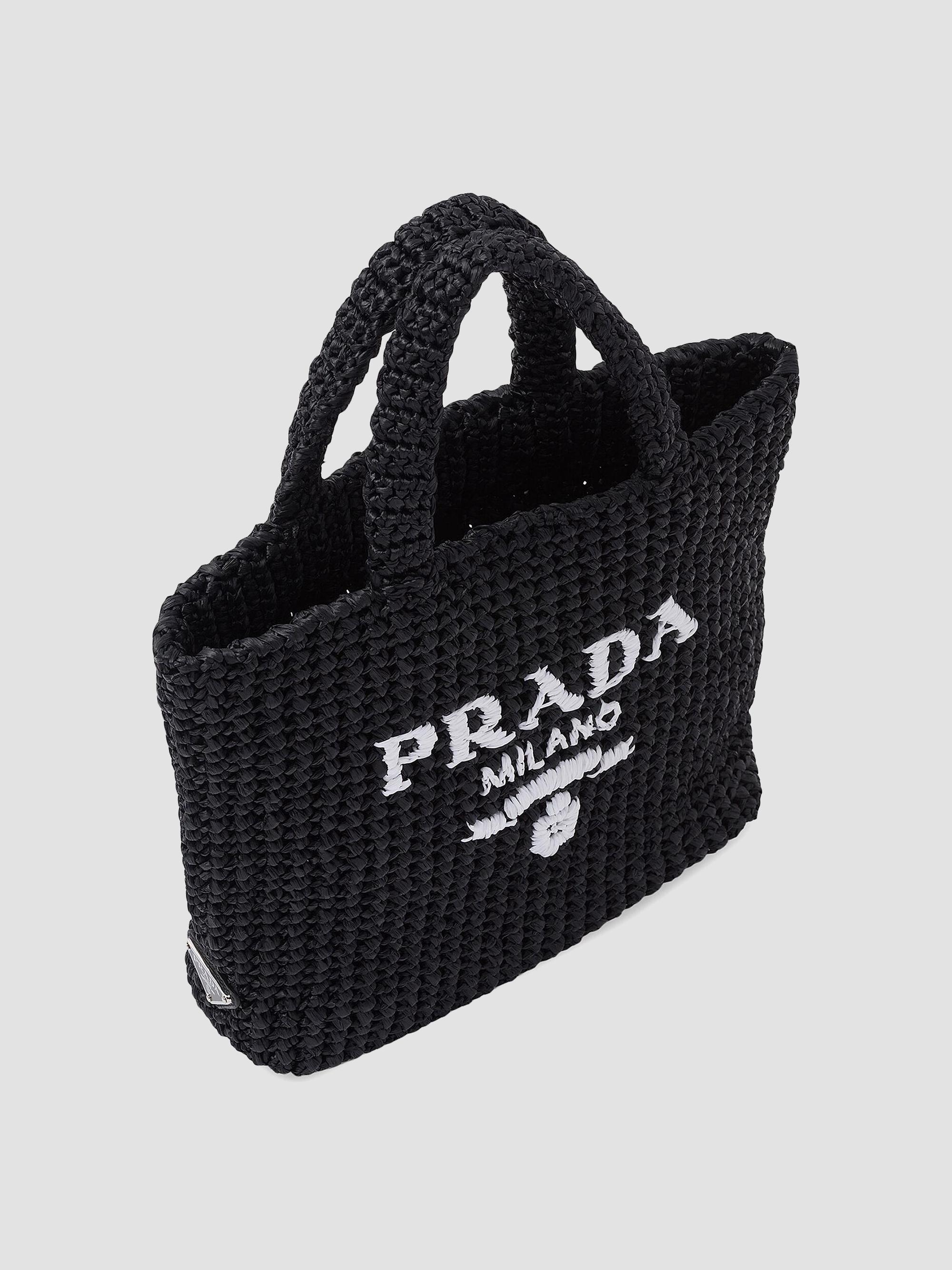 Prada Small Raffia Tote Bag | Saks Fifth Avenue