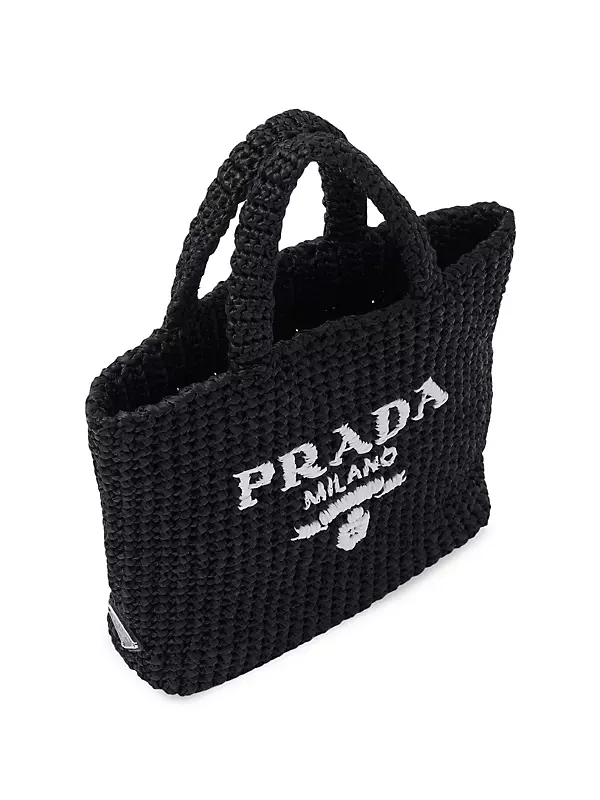 Prada Raffia Crochet Tote Bag - Neutrals Totes, Handbags - PRA871474