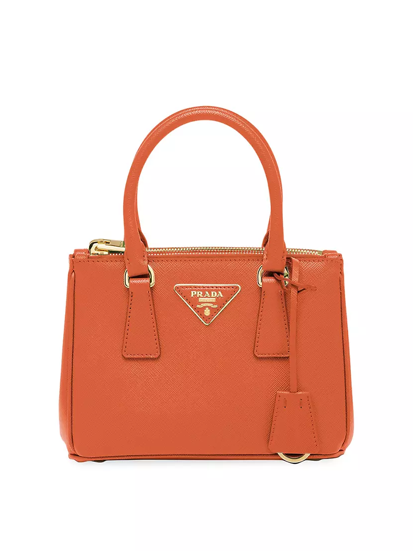 Prada Galleria Saffiano Leather Mini-Bag - Gold