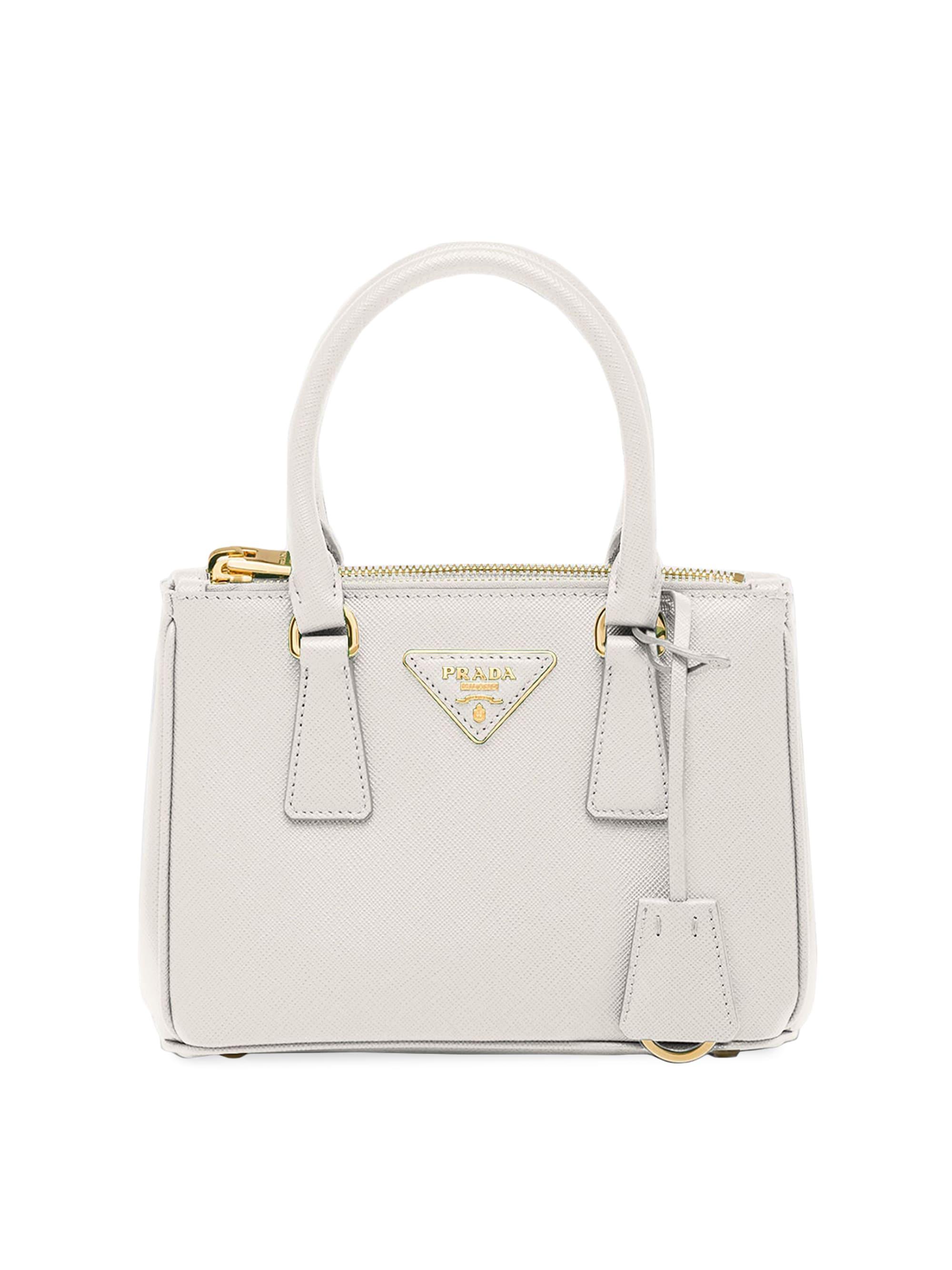 Prada Women's Galleria Saffiano Leather Mini Bag - White