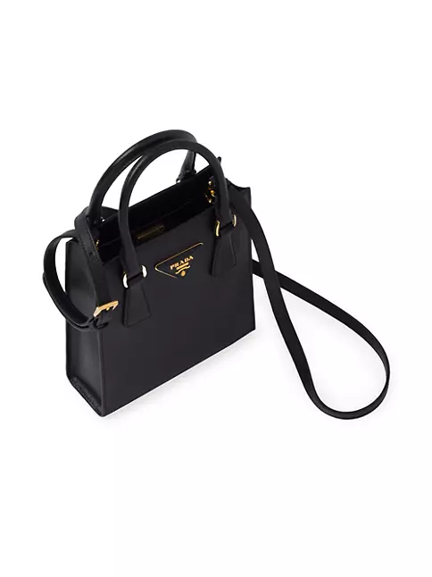 Prada Galleria Micro Saffiano Leather Bag in Black