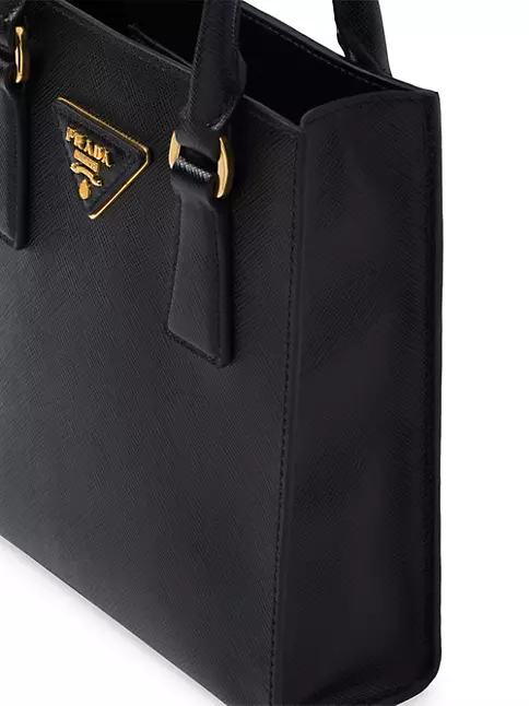 Shop PRADA Classic Saffiano Leather Work Bag shoulder strap 36*28