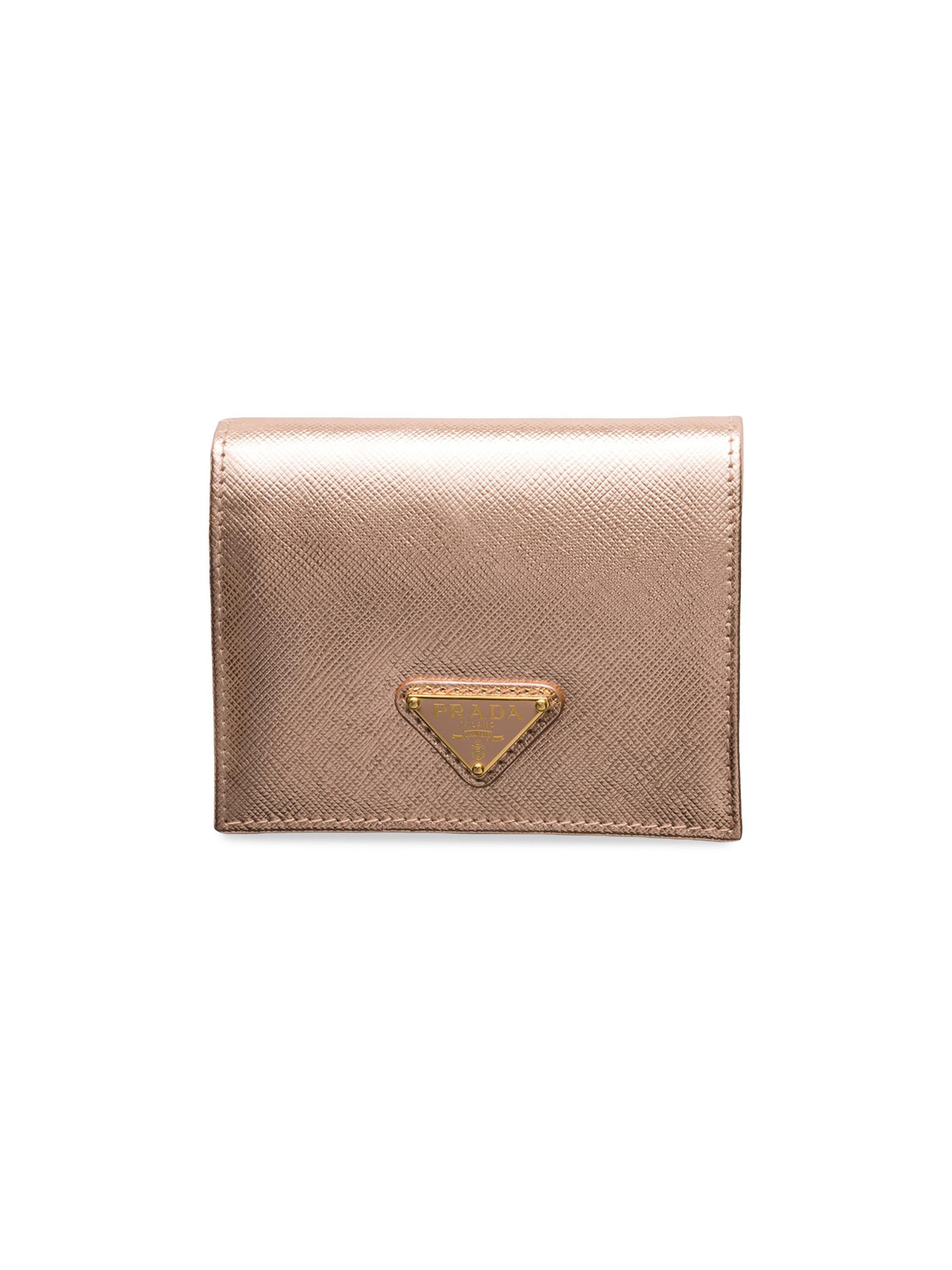 Prada Women's  Saffiano Leather Wallet - Dusty Rose