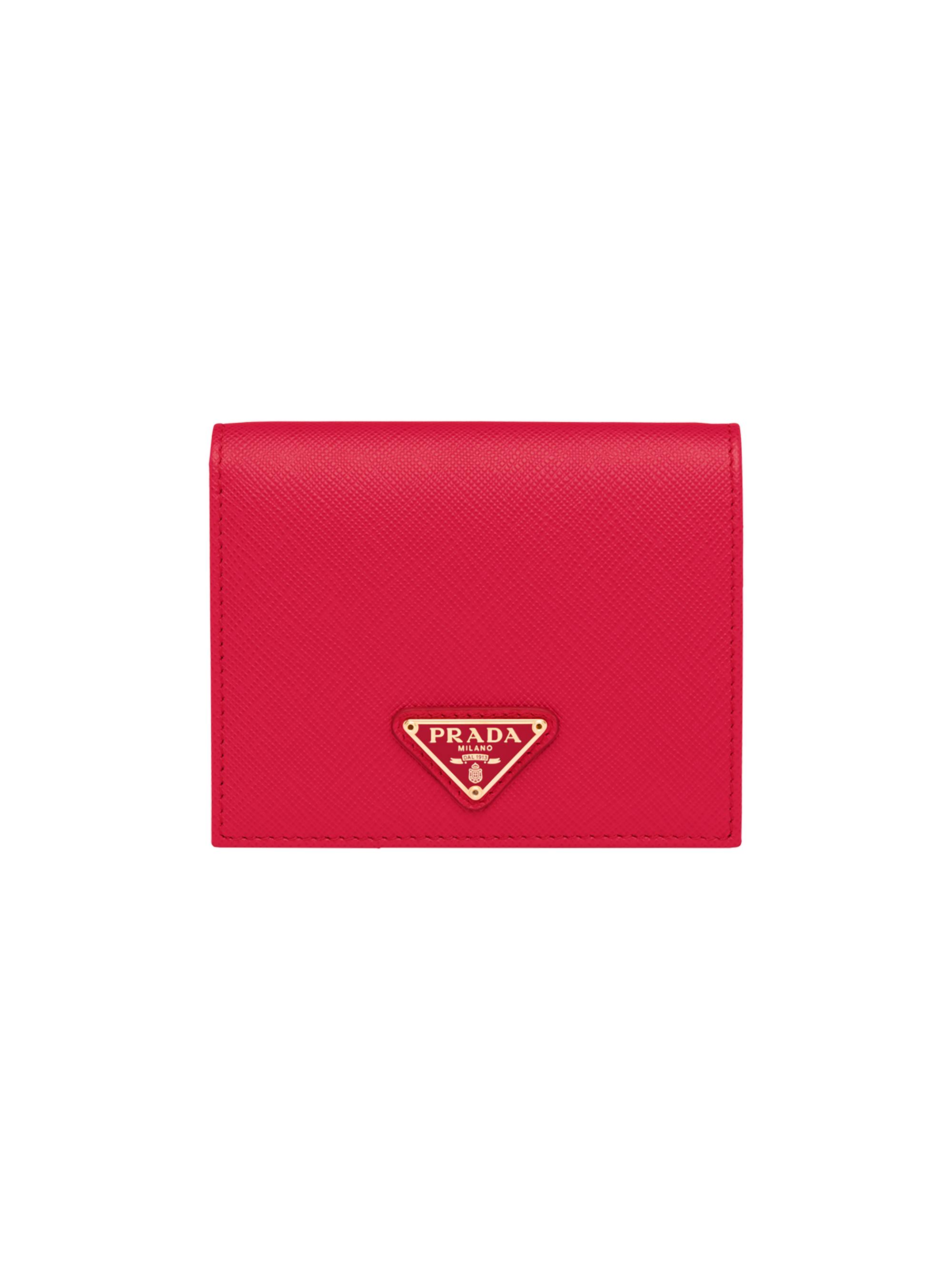 Prada Women's  Saffiano Leather Wallet - Red