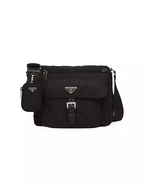 Prada Grey/Black Nylon Crossbody Bag