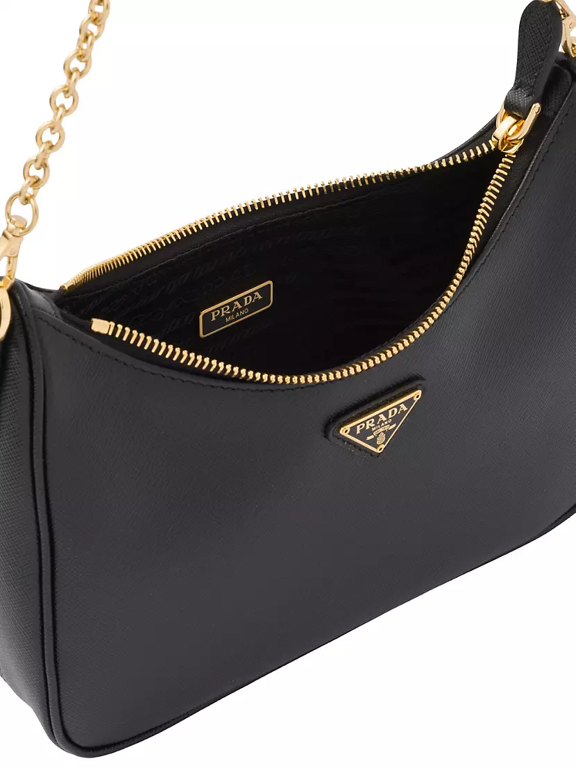 Prada Re-Edition 2005 Saffiano Leather Bag, Women, Black
