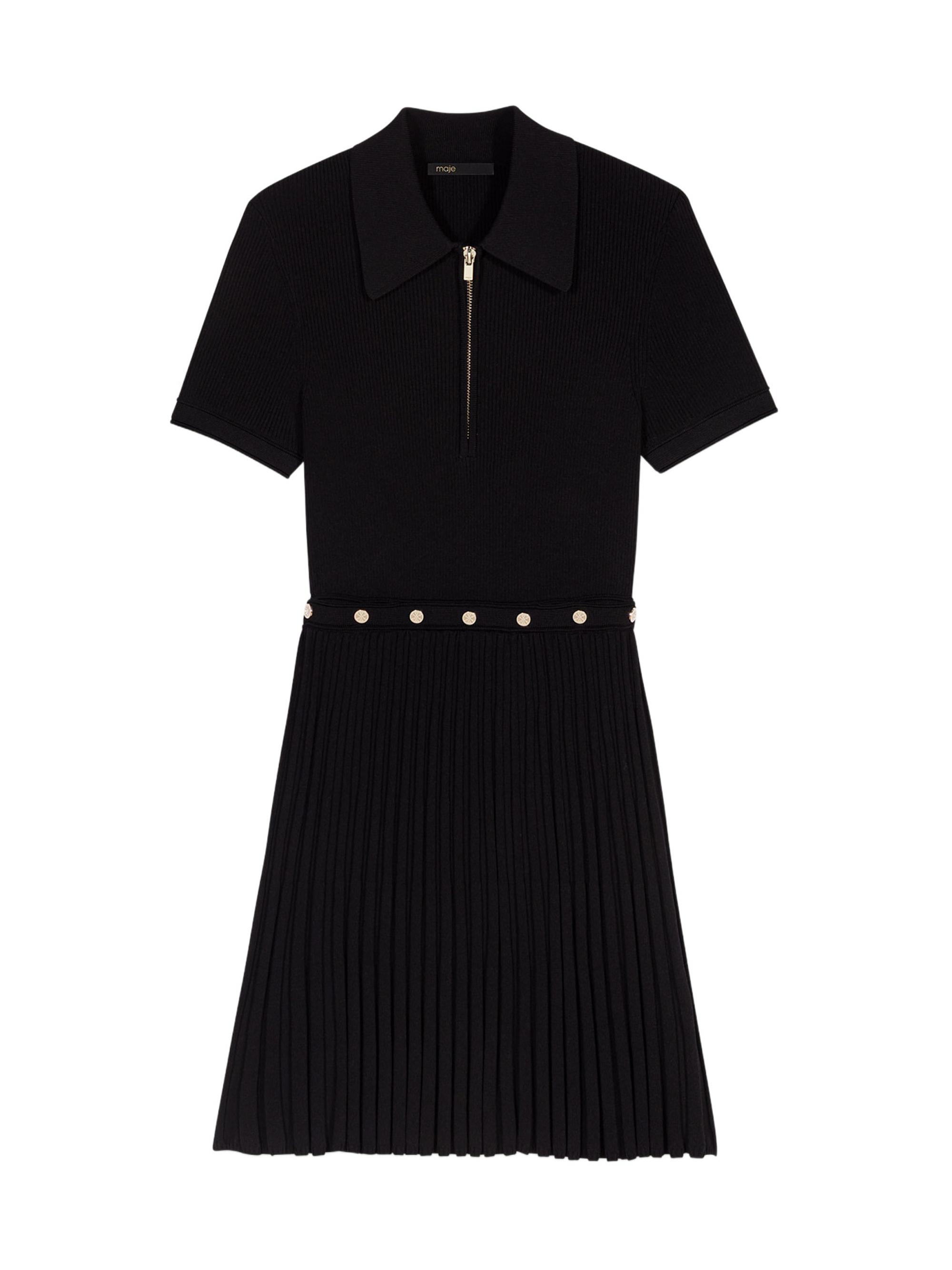 Maje Women's Short Knit Dress - Black