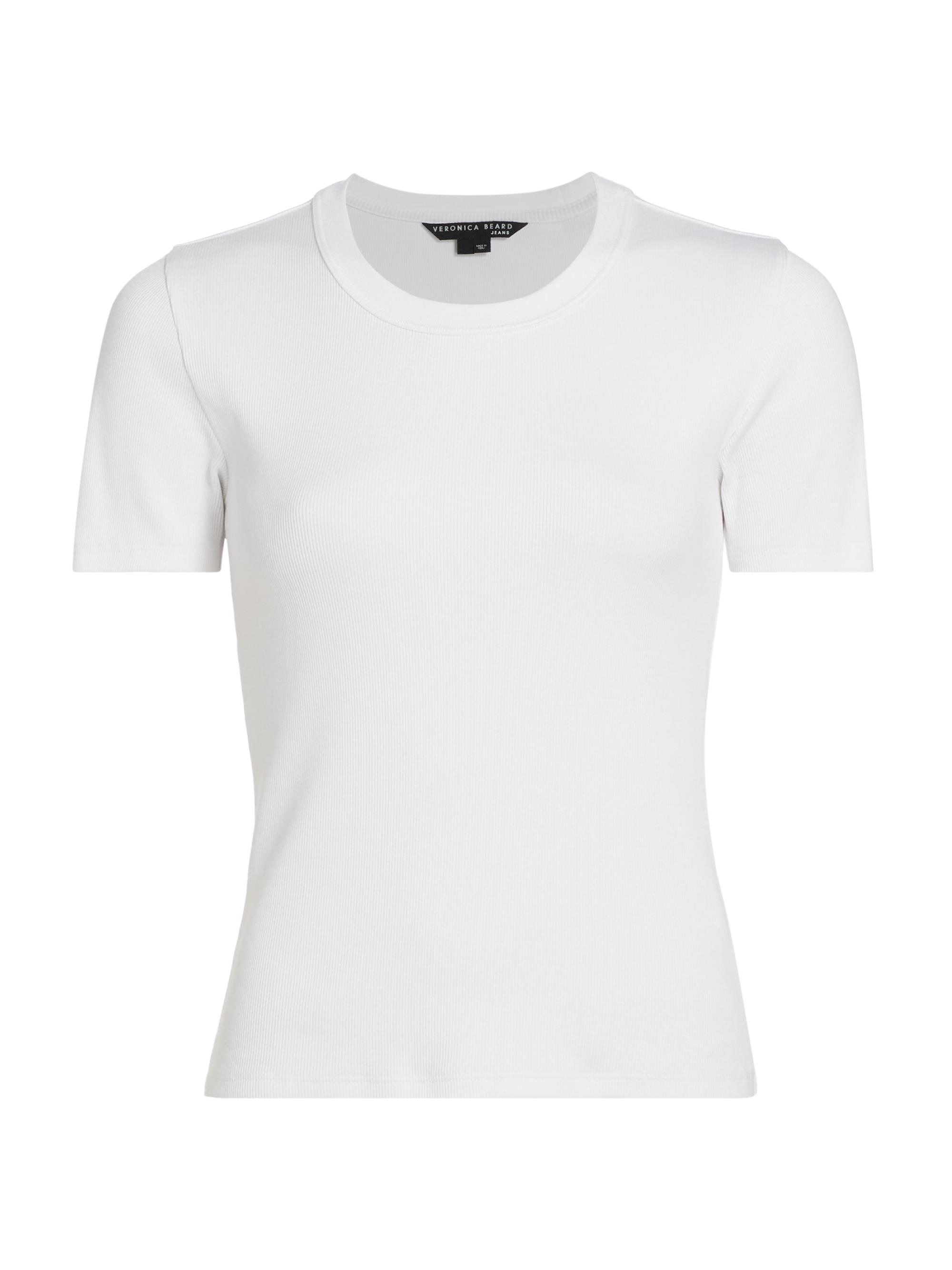 Veronica Beard Pruitt Ribbed Cotton-Blend T-Shirt | Saks Fifth Avenue