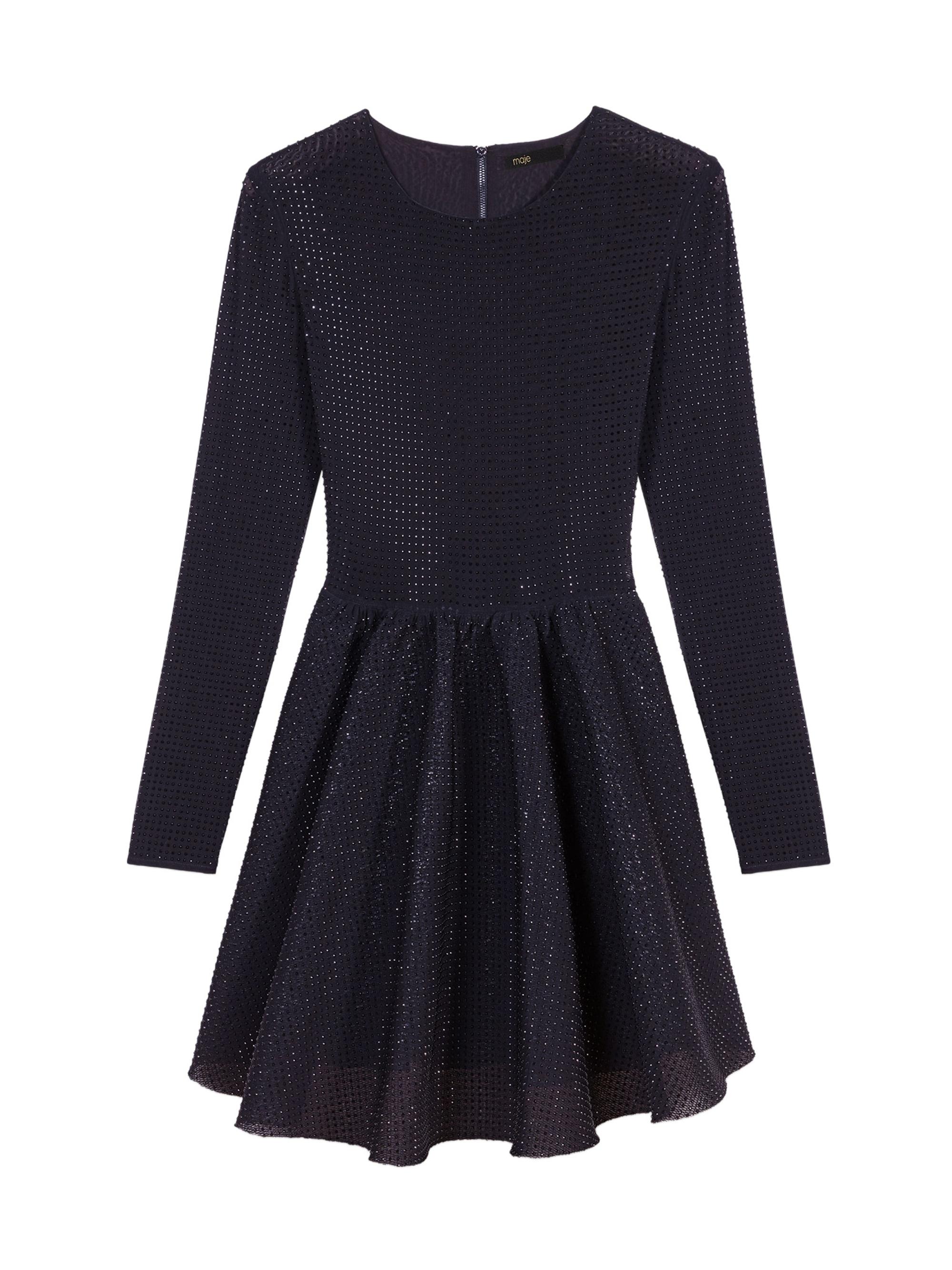 Maje Women's Rhinestone Dress - Black