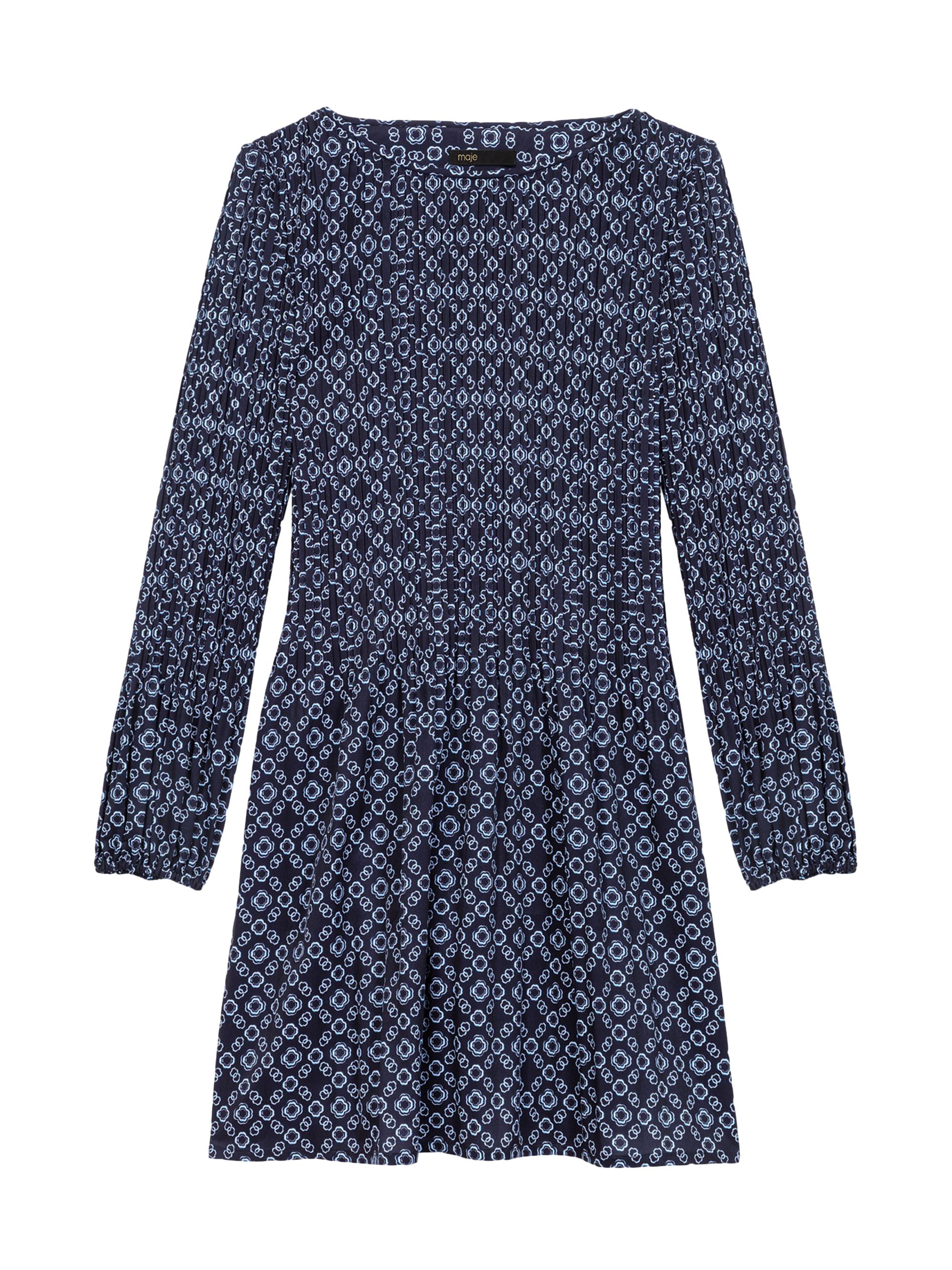 Maje Women's Short Clover Motif Dress - Black Multicolor