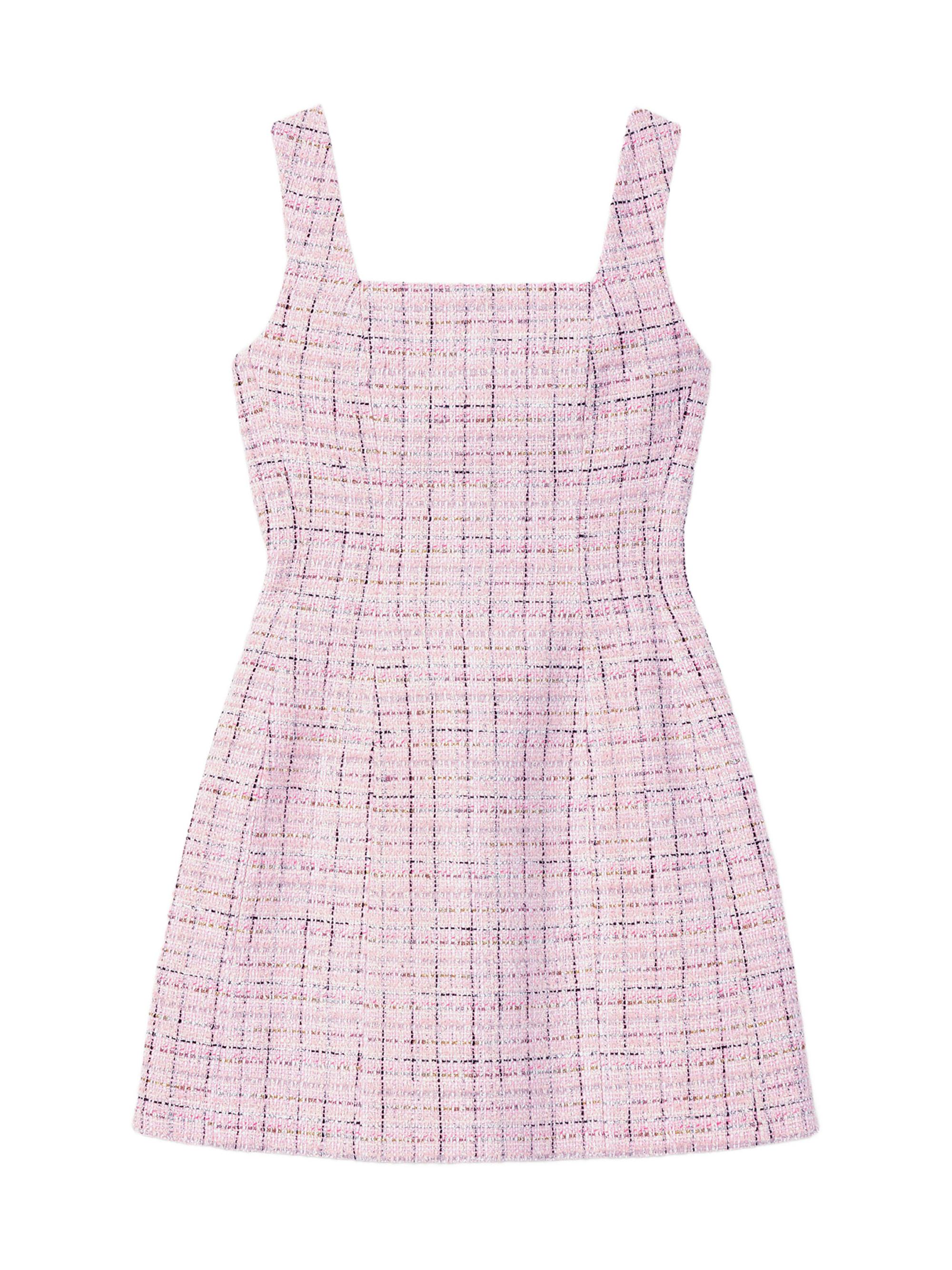 Maje Women's Sleeveless Tweed Dress - Pink