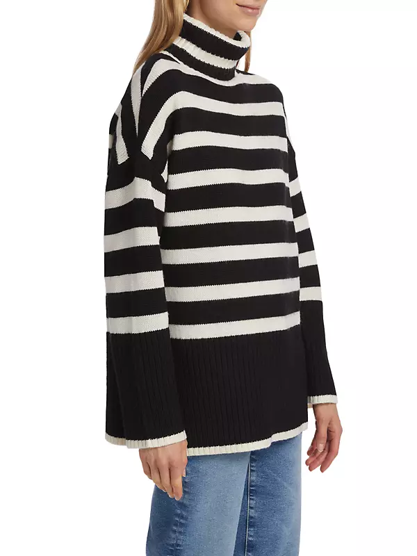 Striped Turtleneck Sweater