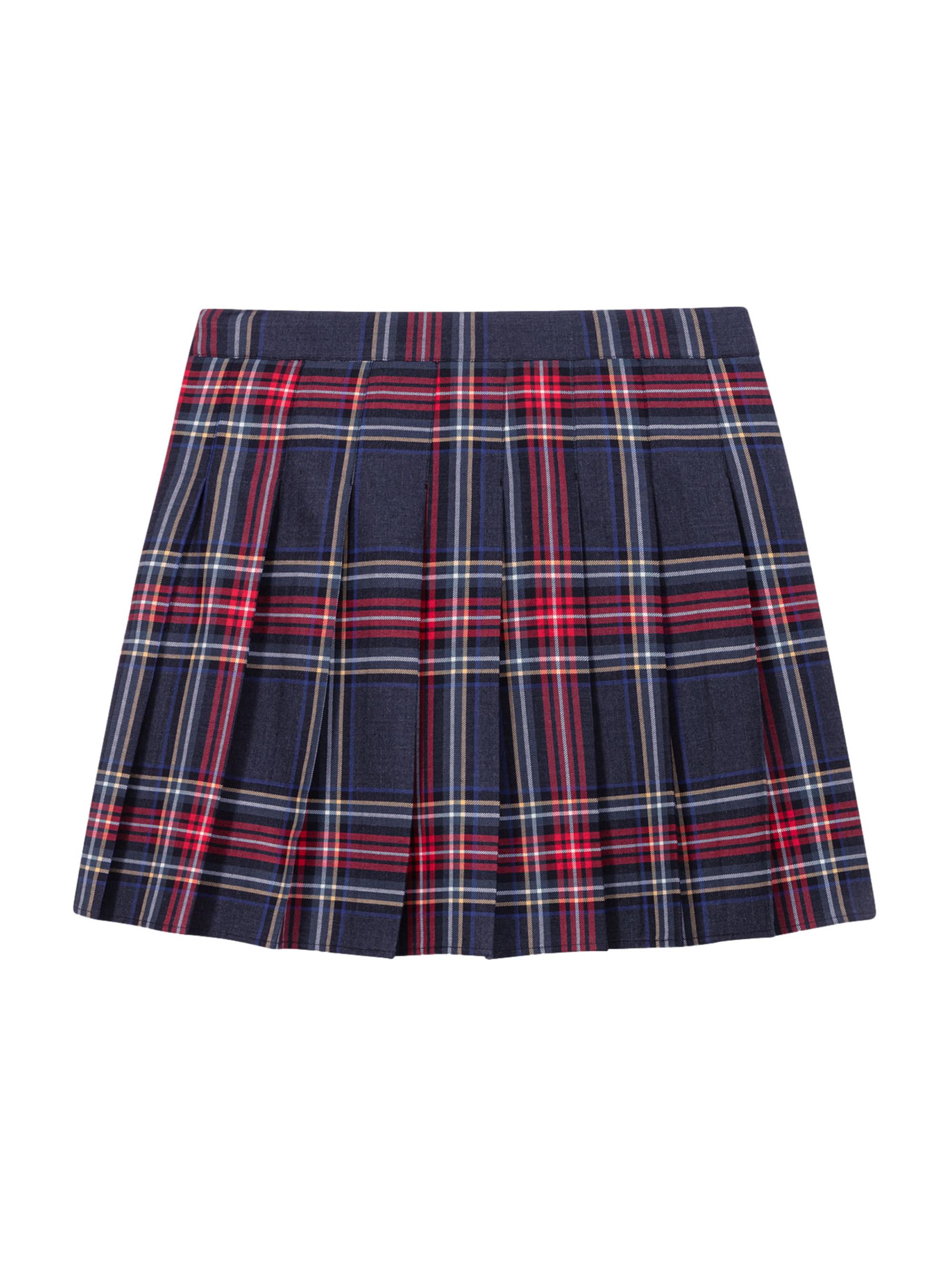 Maje Women's Short Tartan Print Skirt - Red Tartan
