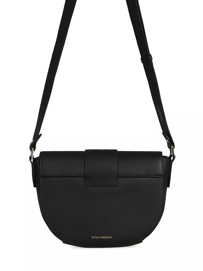 STRATHBERRY Crescent Flap Leather Shoulder Bag for Women