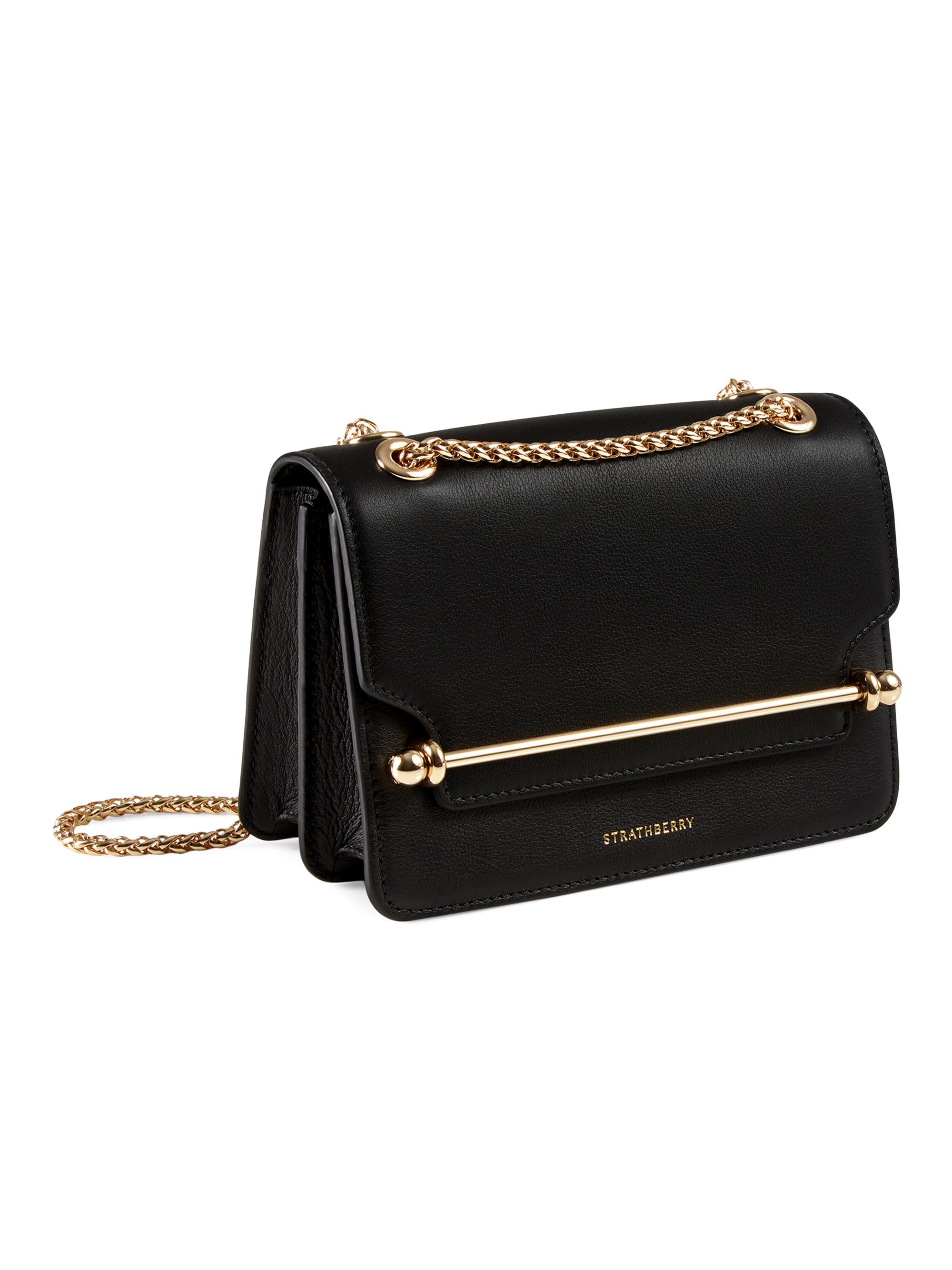 Strathberry Women's Mini East/West Leather Shoulder Bag - Black