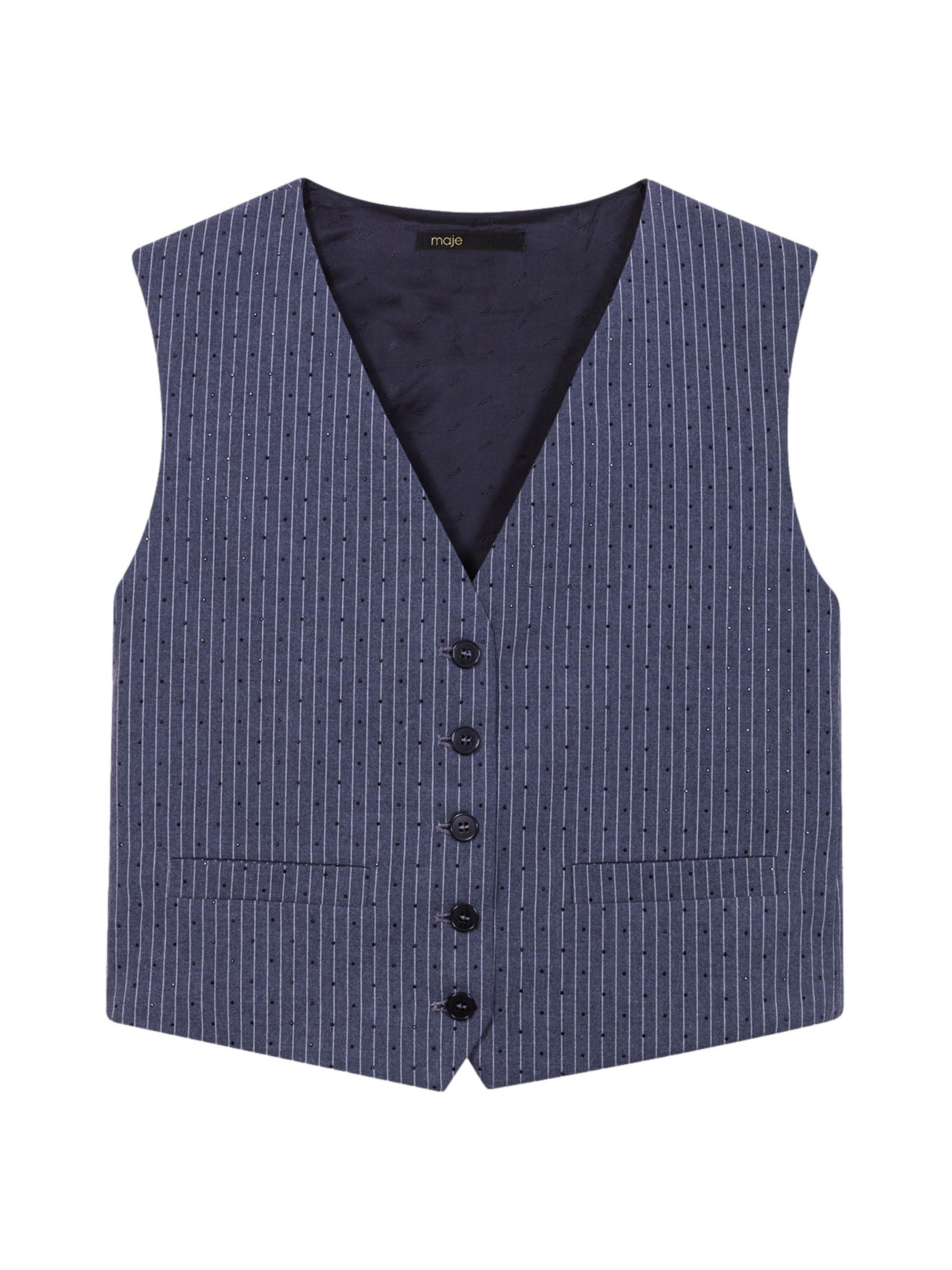 Maje Women's Rhinestone Jacket - Blue