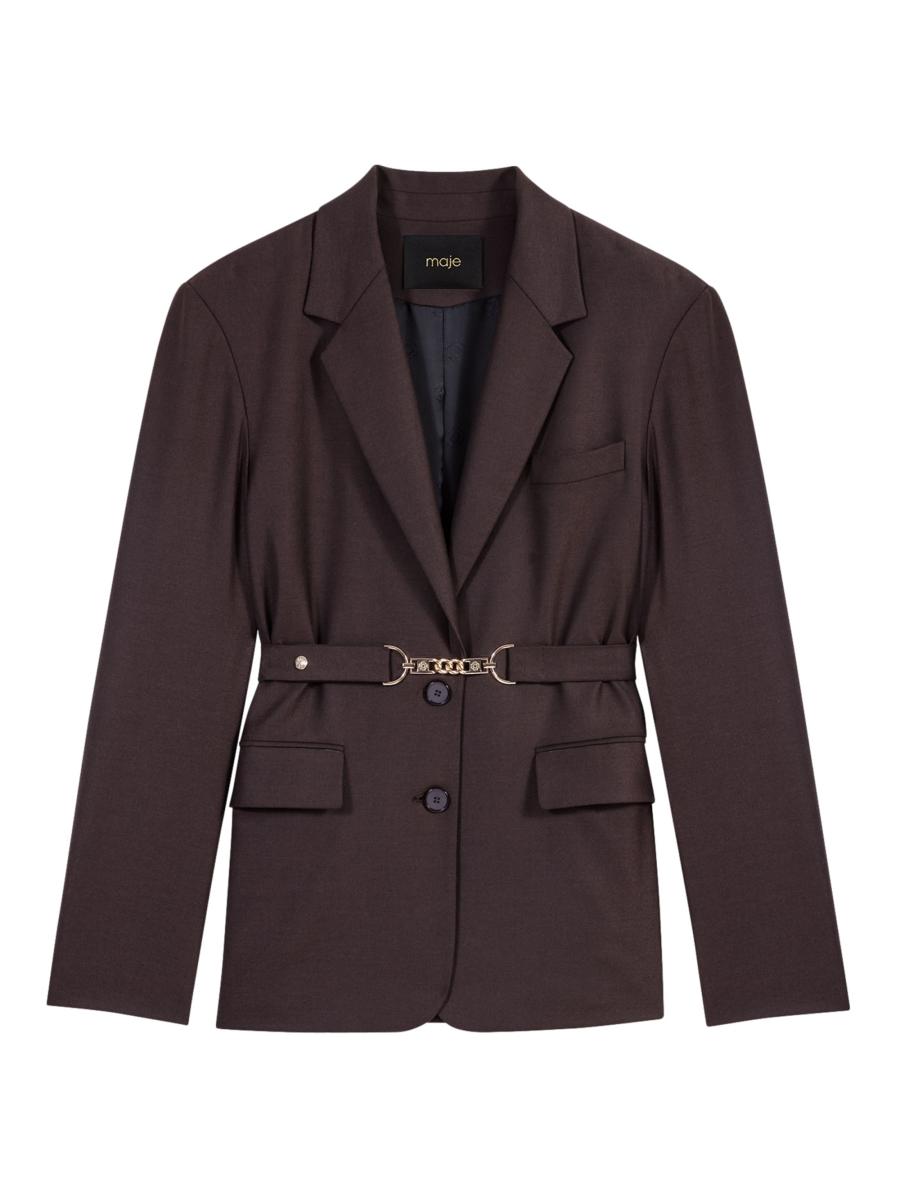 全国どこでも送料無料！ Suit Belted Maje Jacket Avenue Fifth Saks | ジャケット・アウター
