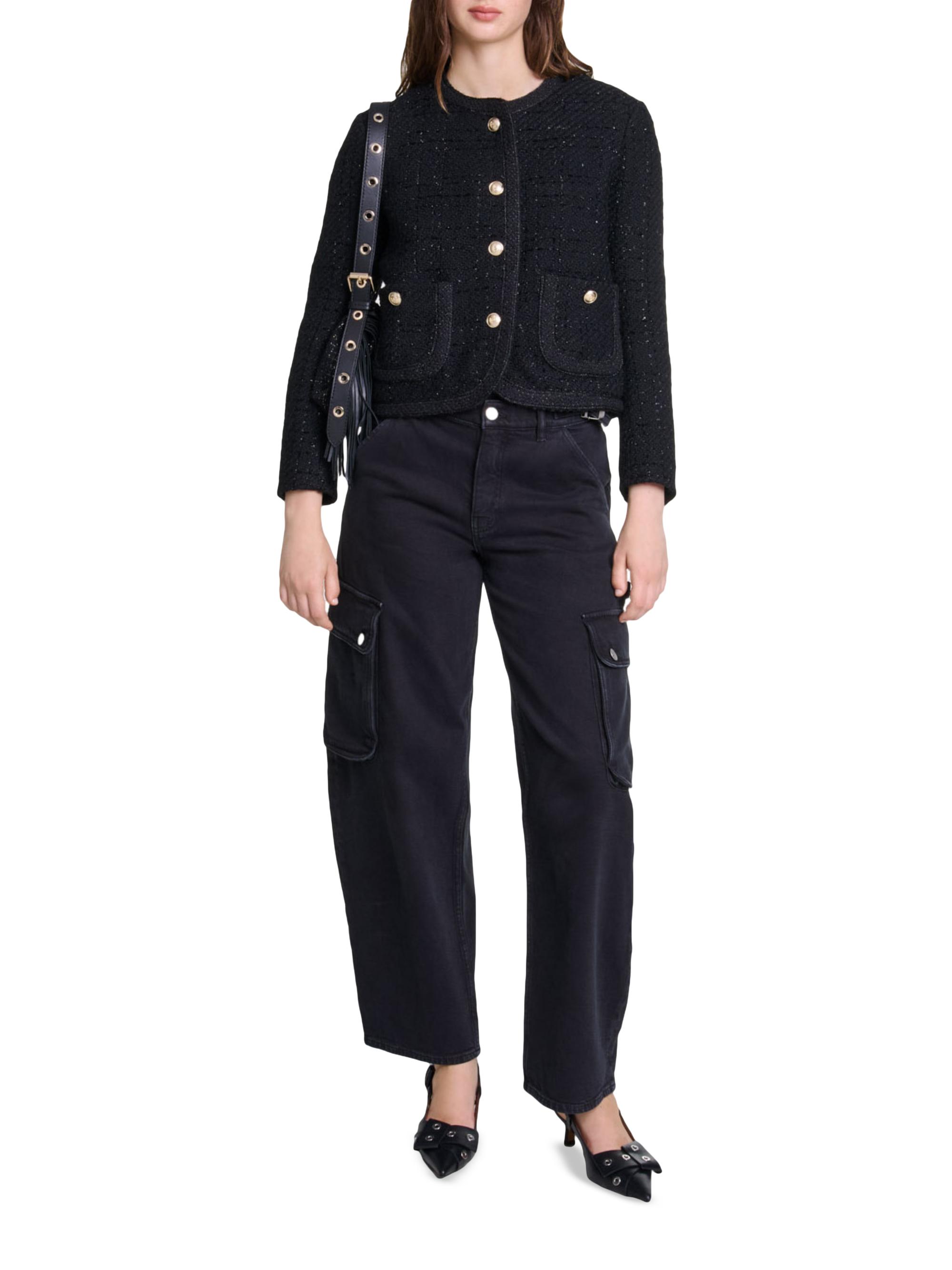 Maje Short Tweed Jacket | Saks Fifth Avenue