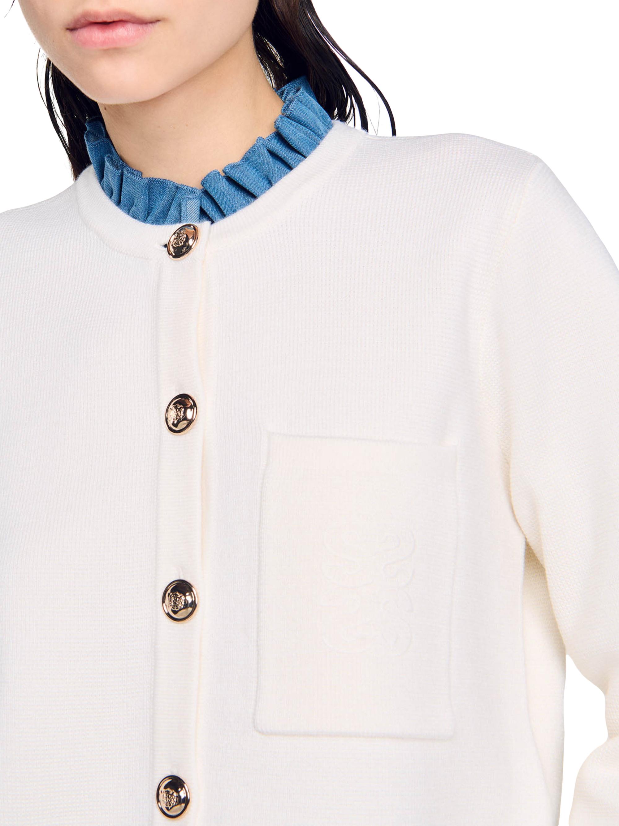 Sandro High-Neck Cardigan | Saks Fifth Avenue